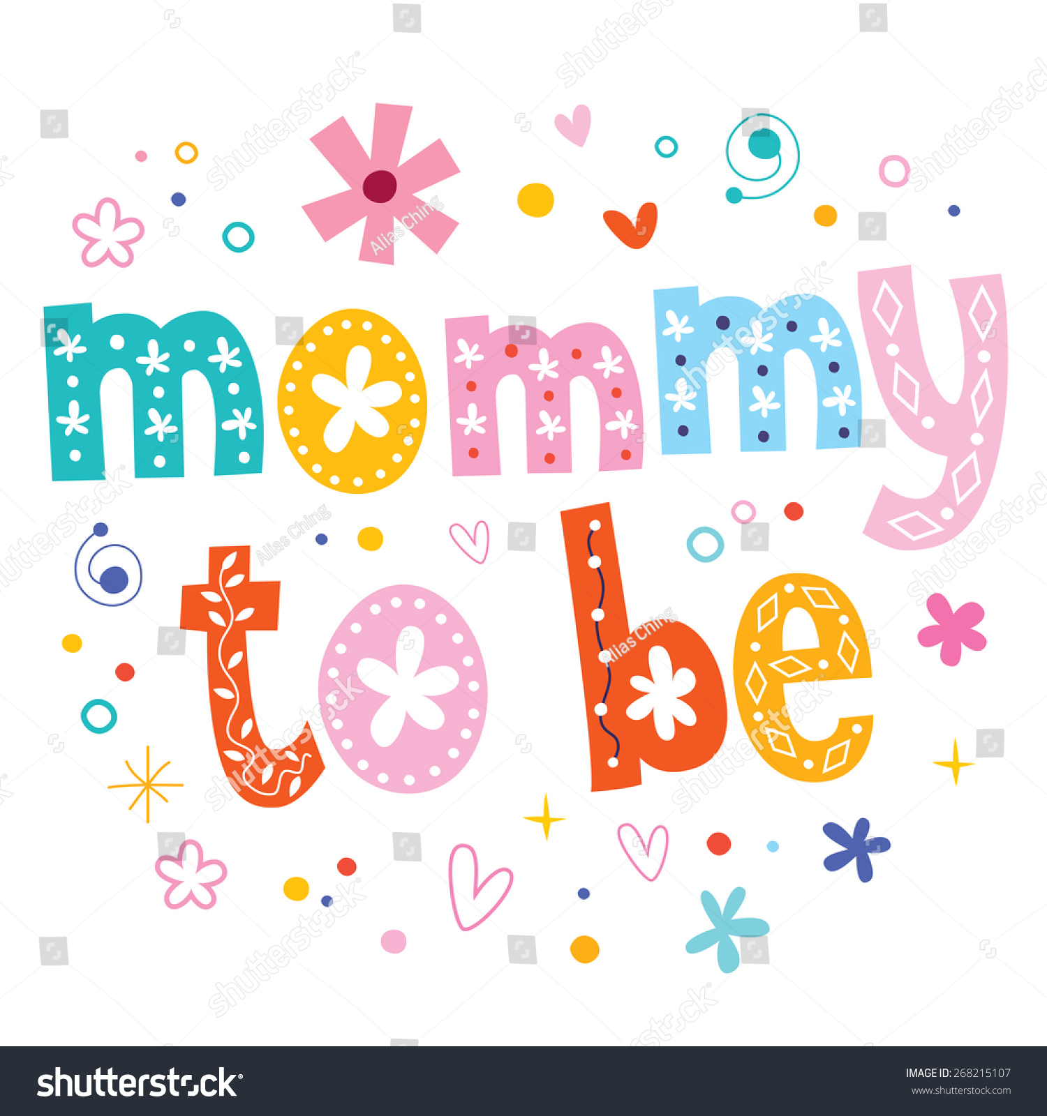 Mommy Be Stock Vector (Royalty Free) 268215107 | Shutterstock