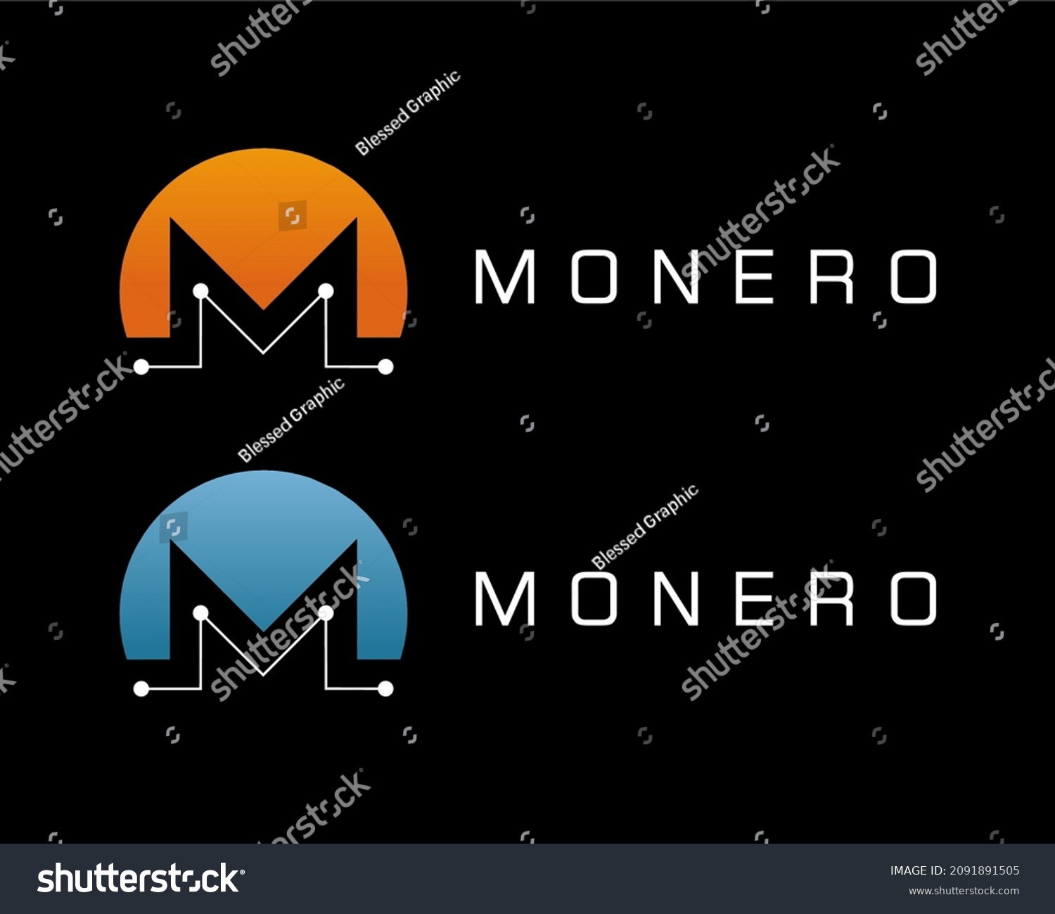 Monero Xmr Cripto Currency Vector Logo Stock Vector (Royalty Free ...
