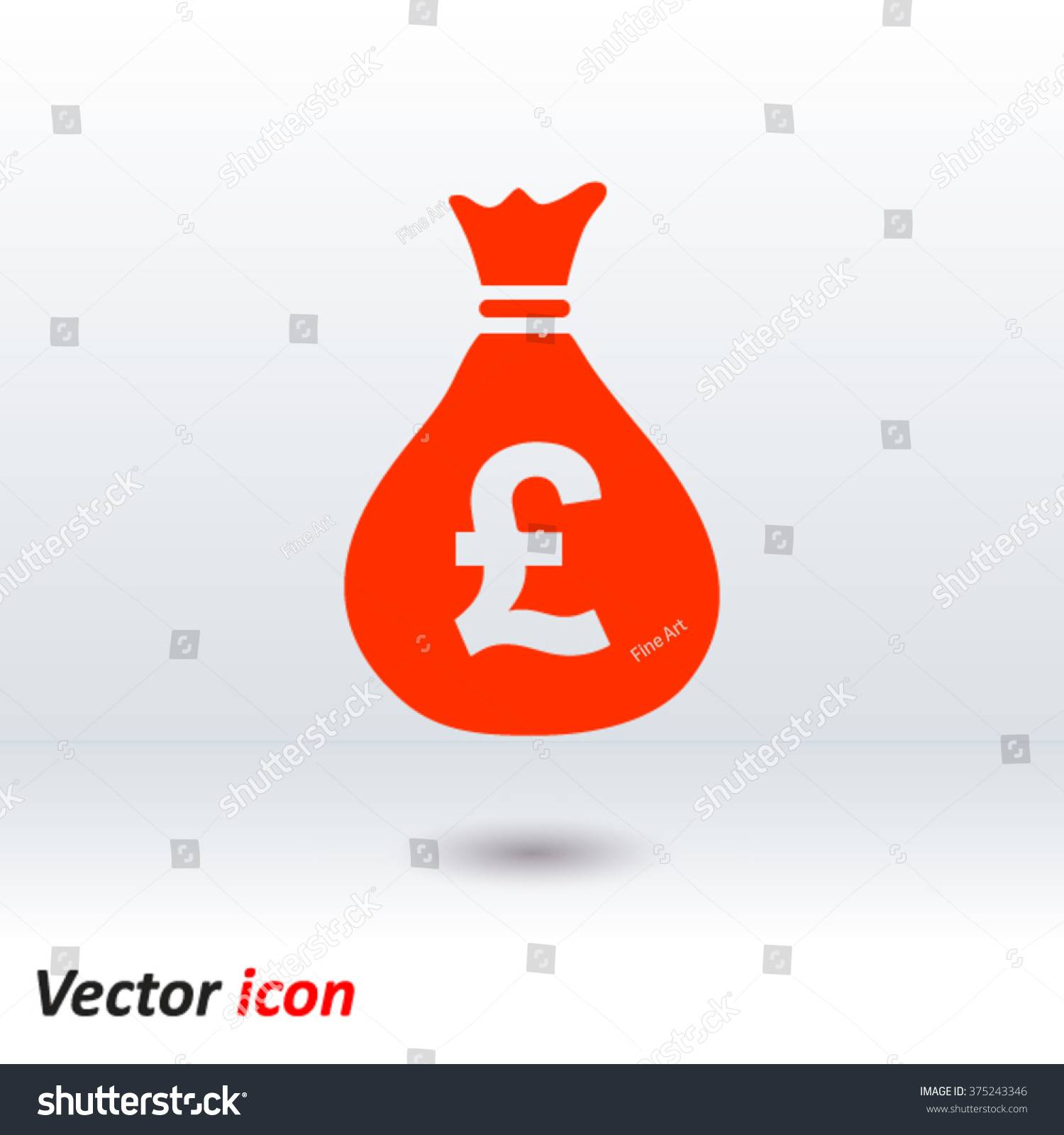 Money Bag Icon Pound Gbp Currency Stock Vector Royalty Free - 