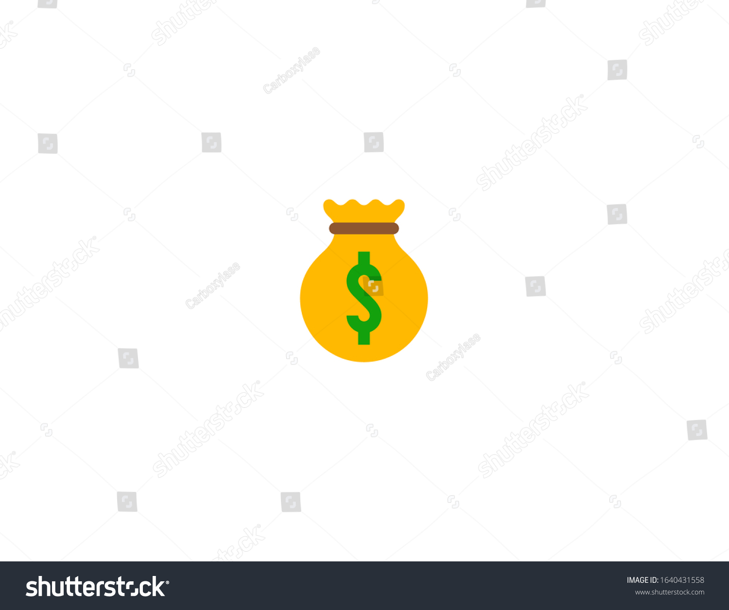 SVG of Money bag vector flat icon. Isolated US dollar money bag emoji illustration  svg