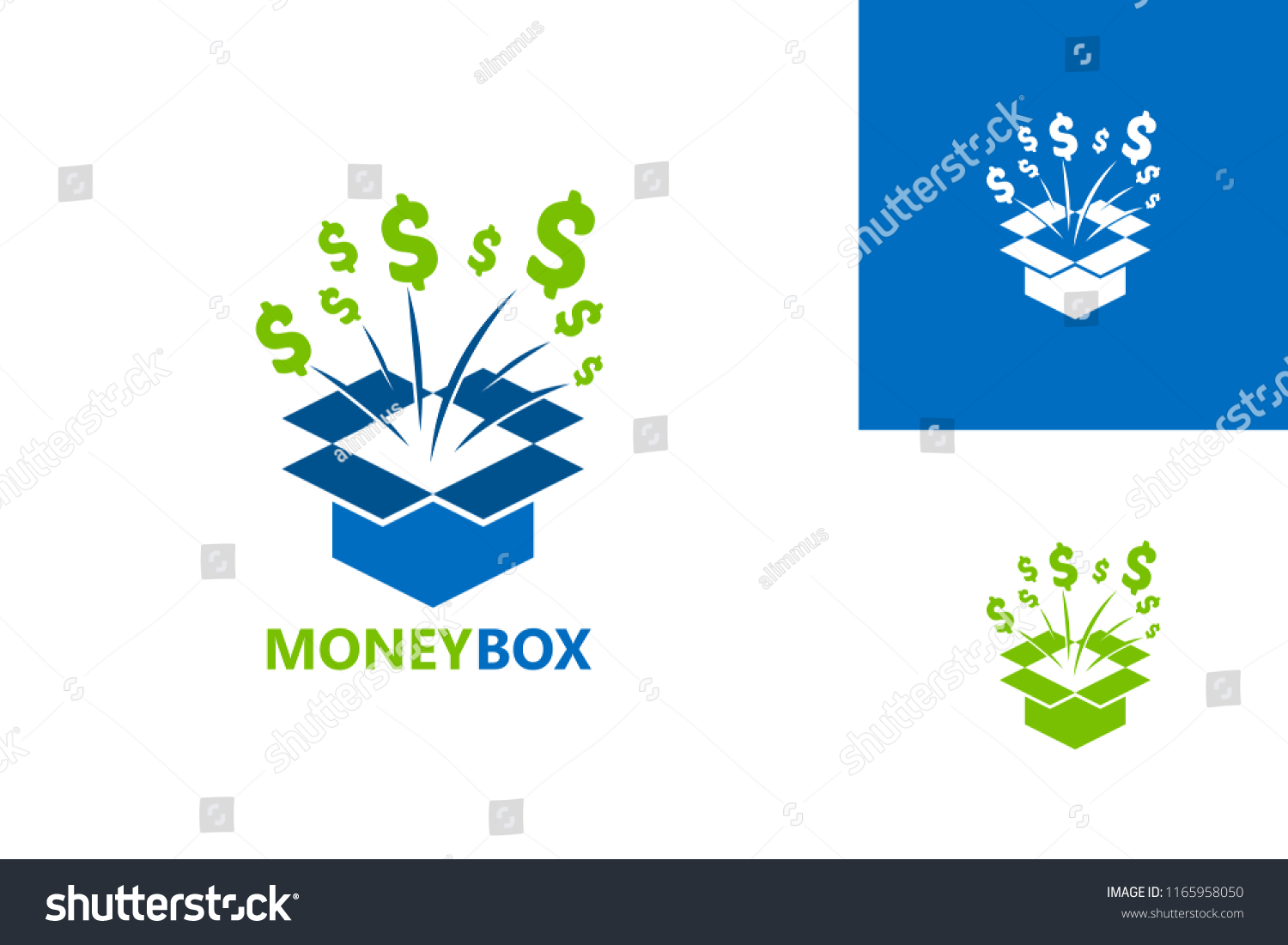 Money Box Logo Template Design Vector Stock Vector Royalty Free - money box logo template design vector emblem design concept creative symbol icon