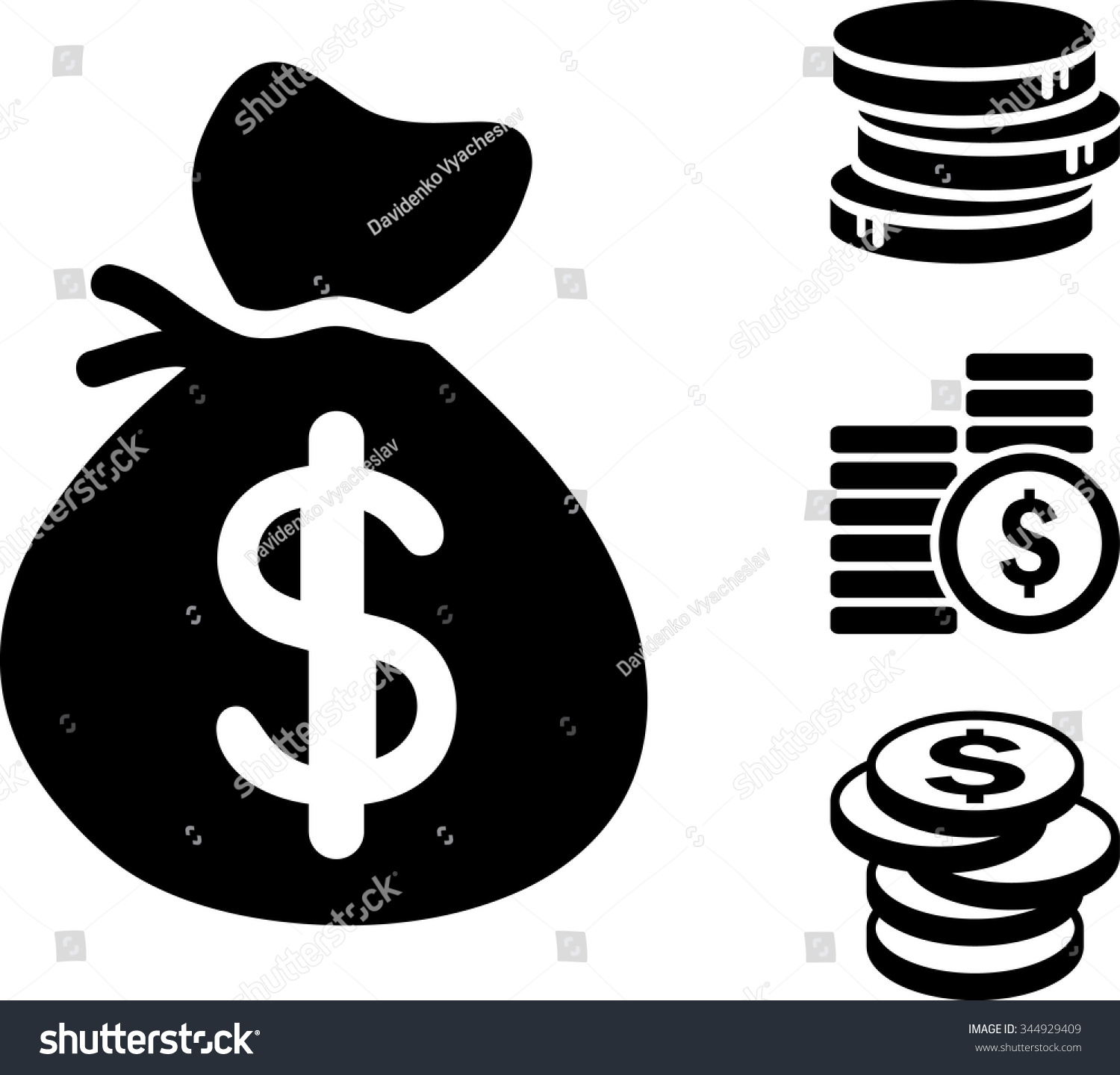 Money Graphic Design Vector Illustration Eps10 Stock Vector 344929409