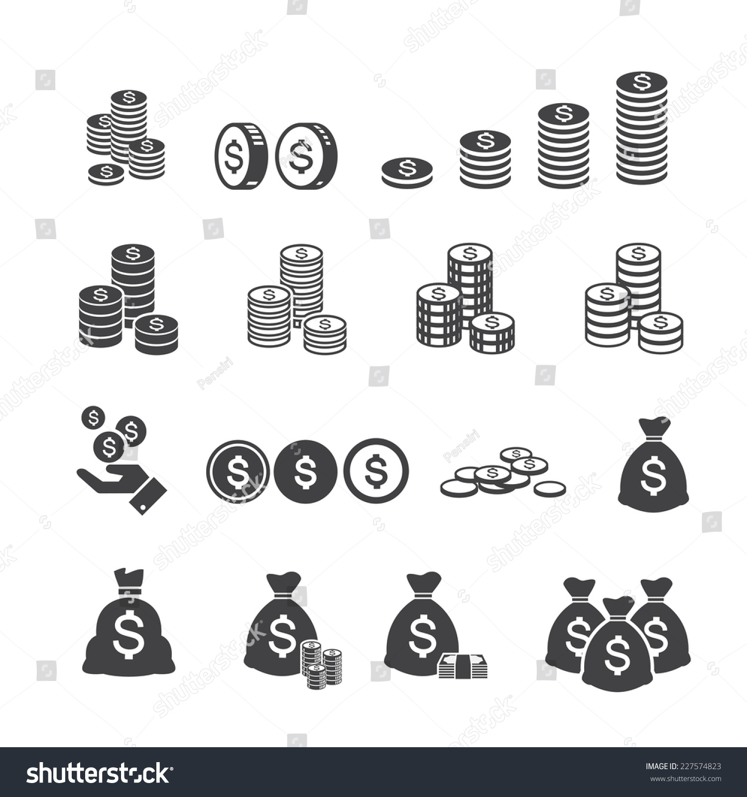 Money Icon Stock Vector 227574823 : Shutterstock