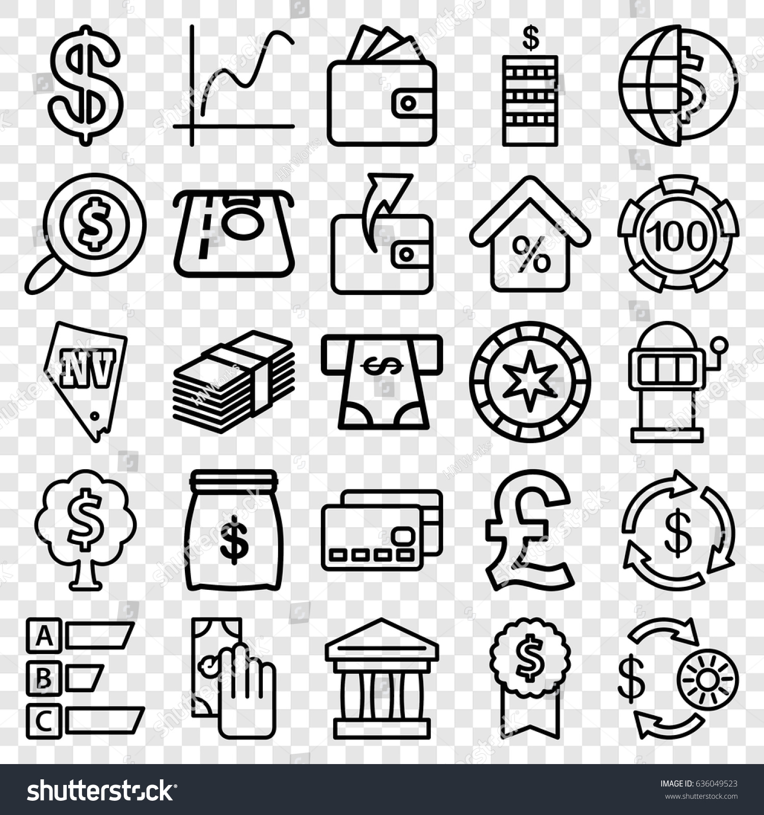 Money Icons Set Set 25 Money Stock Vector Royalty Free - 