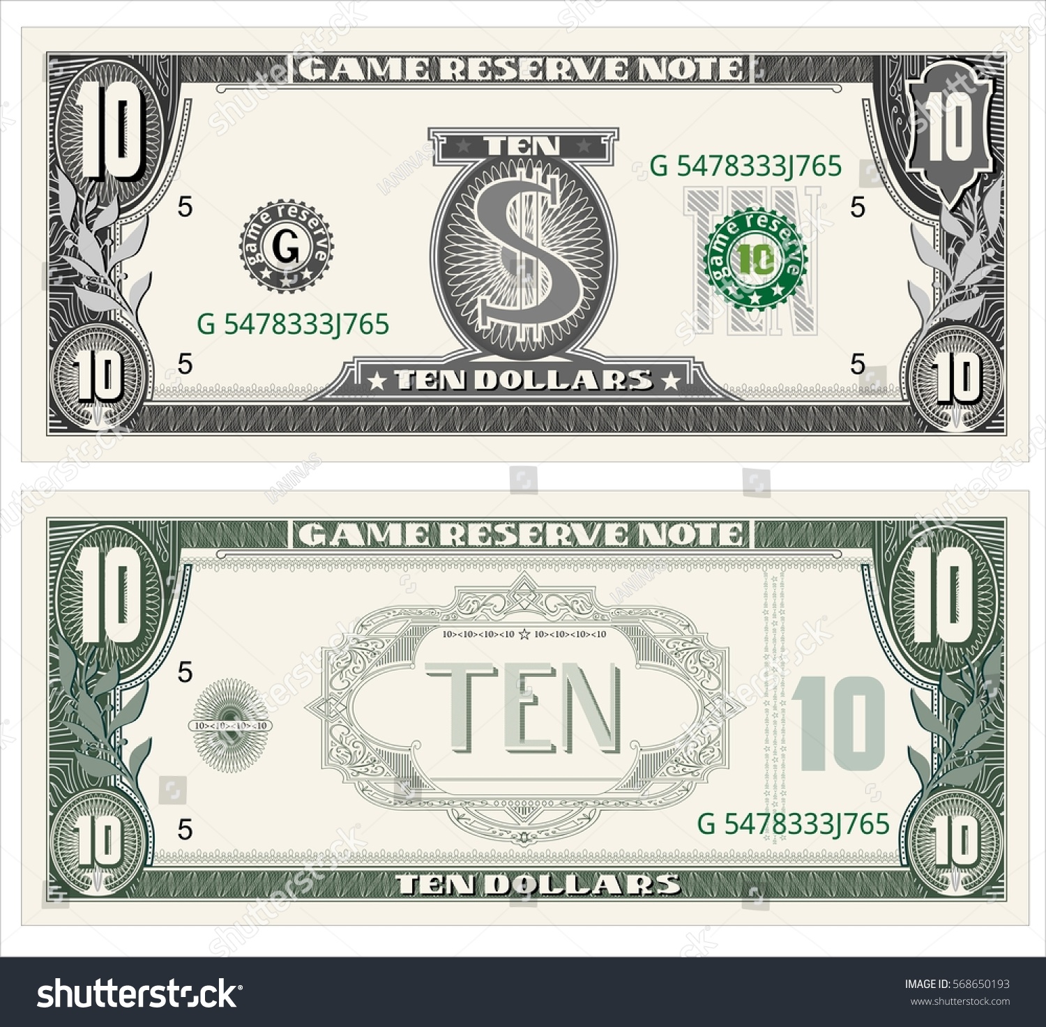 The Ten Commandments 10 Dollar Novelty Money 