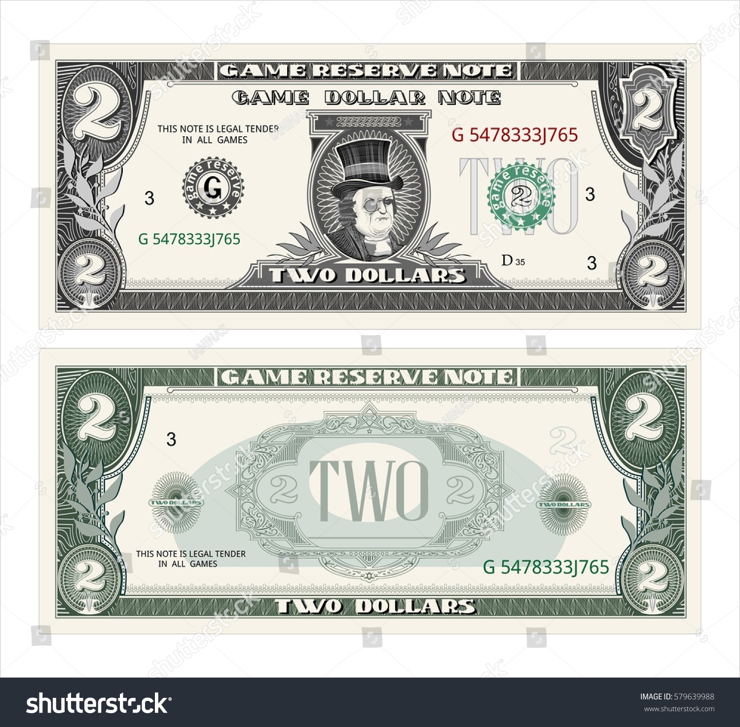 SVG of money note for game, cash, two dollars bill payment, number, passion to play, cash, the note svg