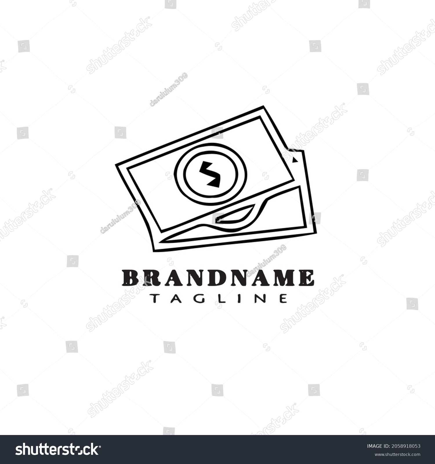 Money Finance Logo Icon Design Template Stock Vector (Royalty Free ...