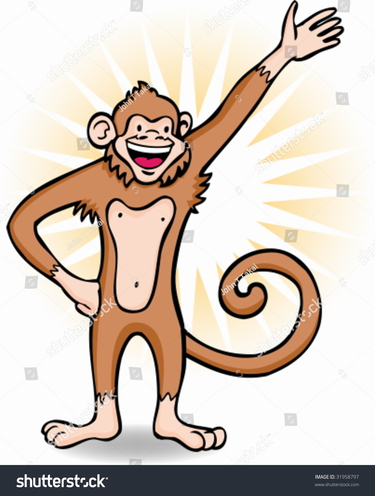 Monkey Stock Vector 31958797 - Shutterstock