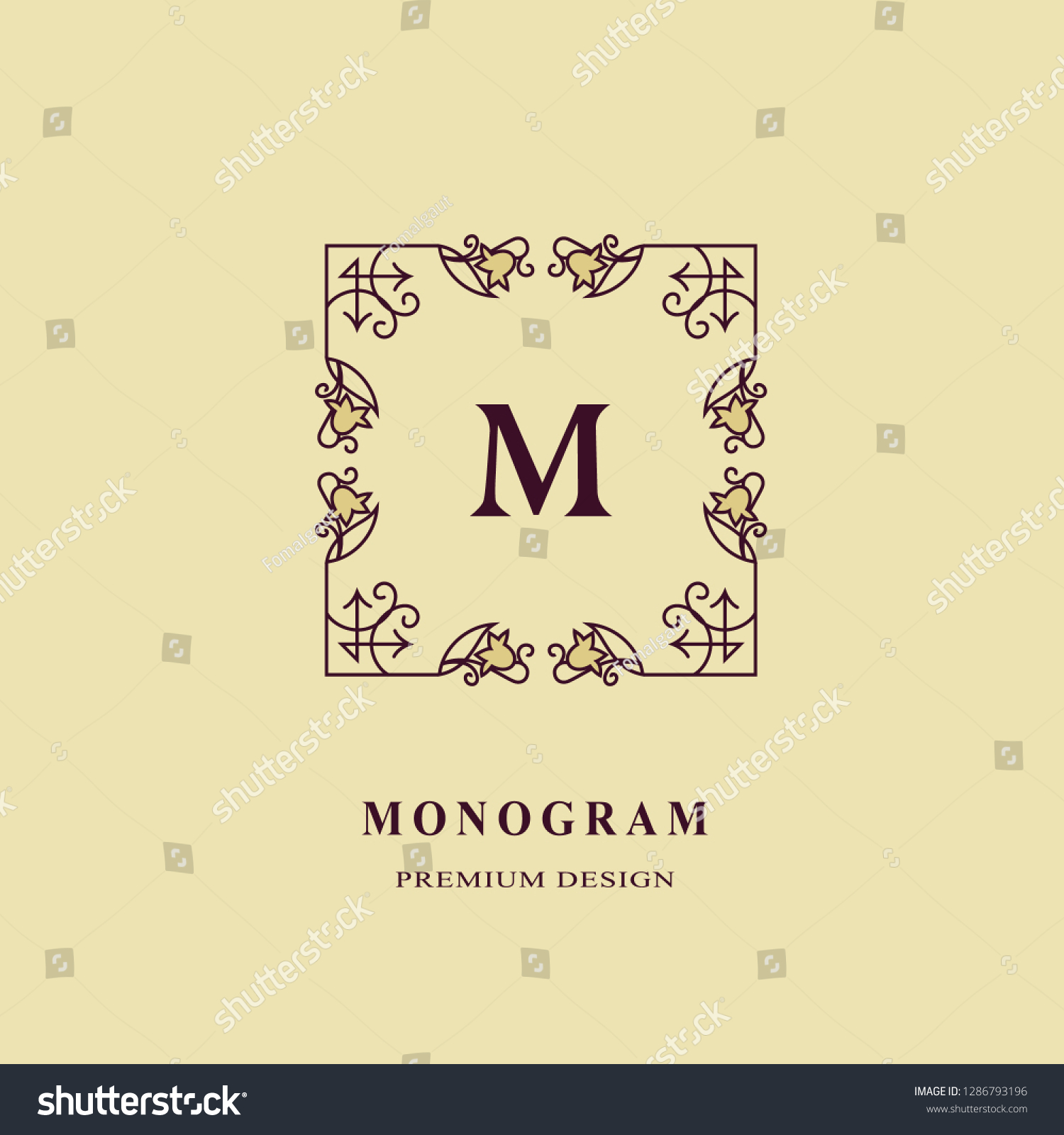 Monogram Design Elements Graceful Template Calligraphic Stock Vector ...