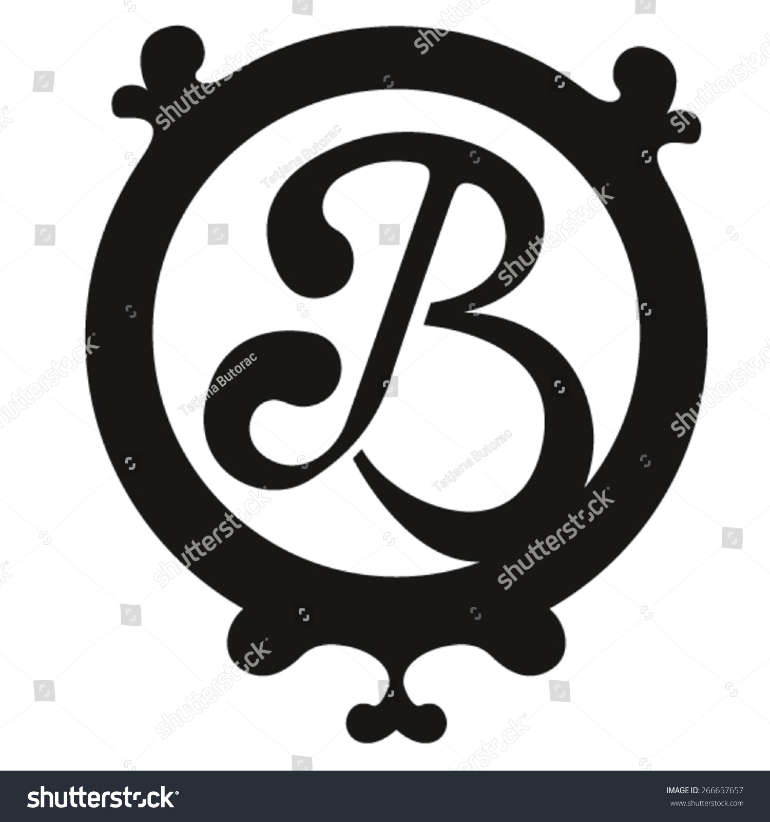 Letter B Monogram SVG