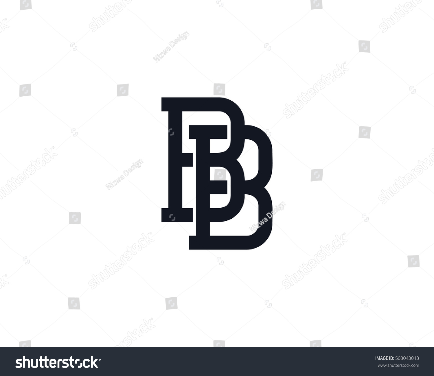 Download Monogram Letter B Logo Design Template Stock Vector ...