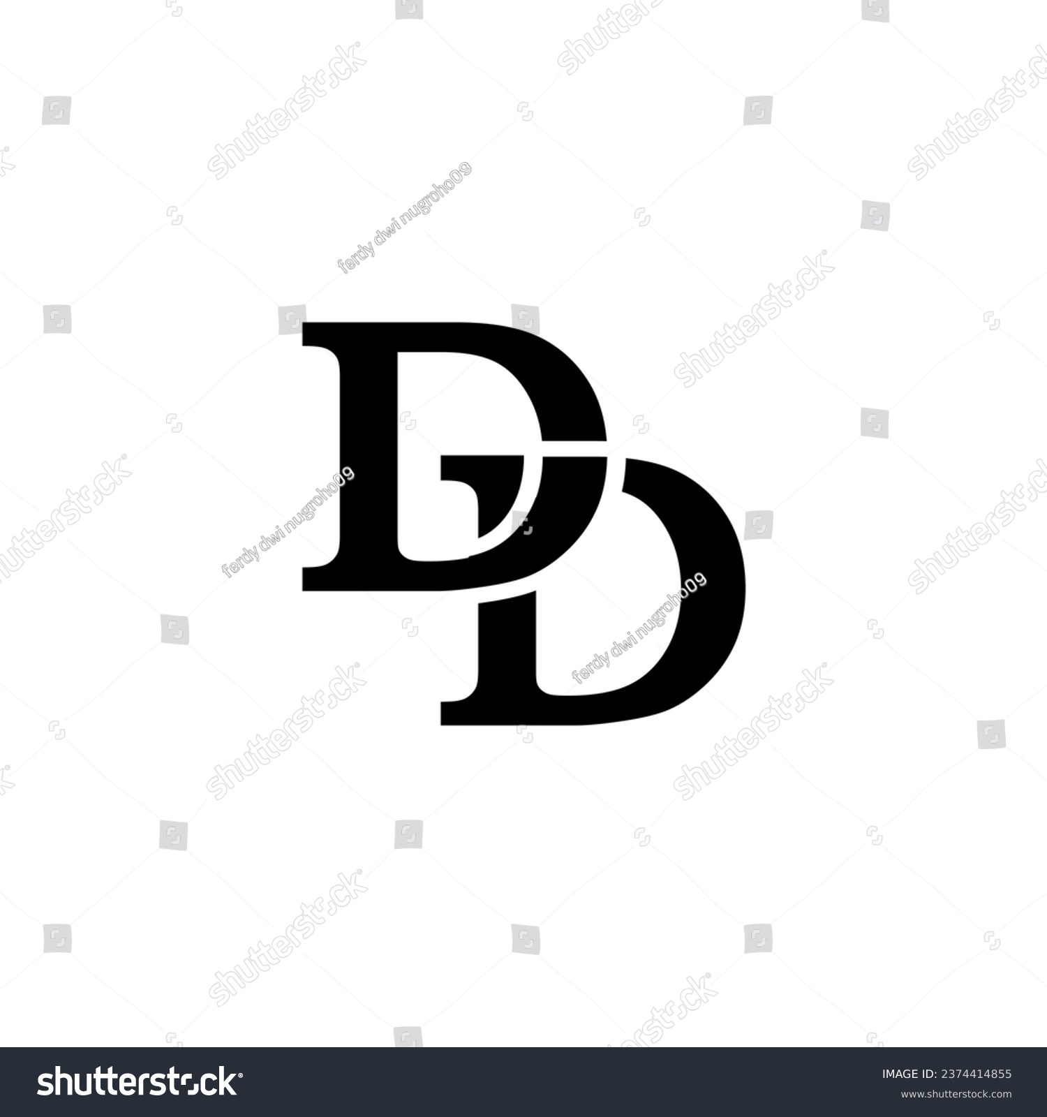 SVG of monogram letters D + D svg