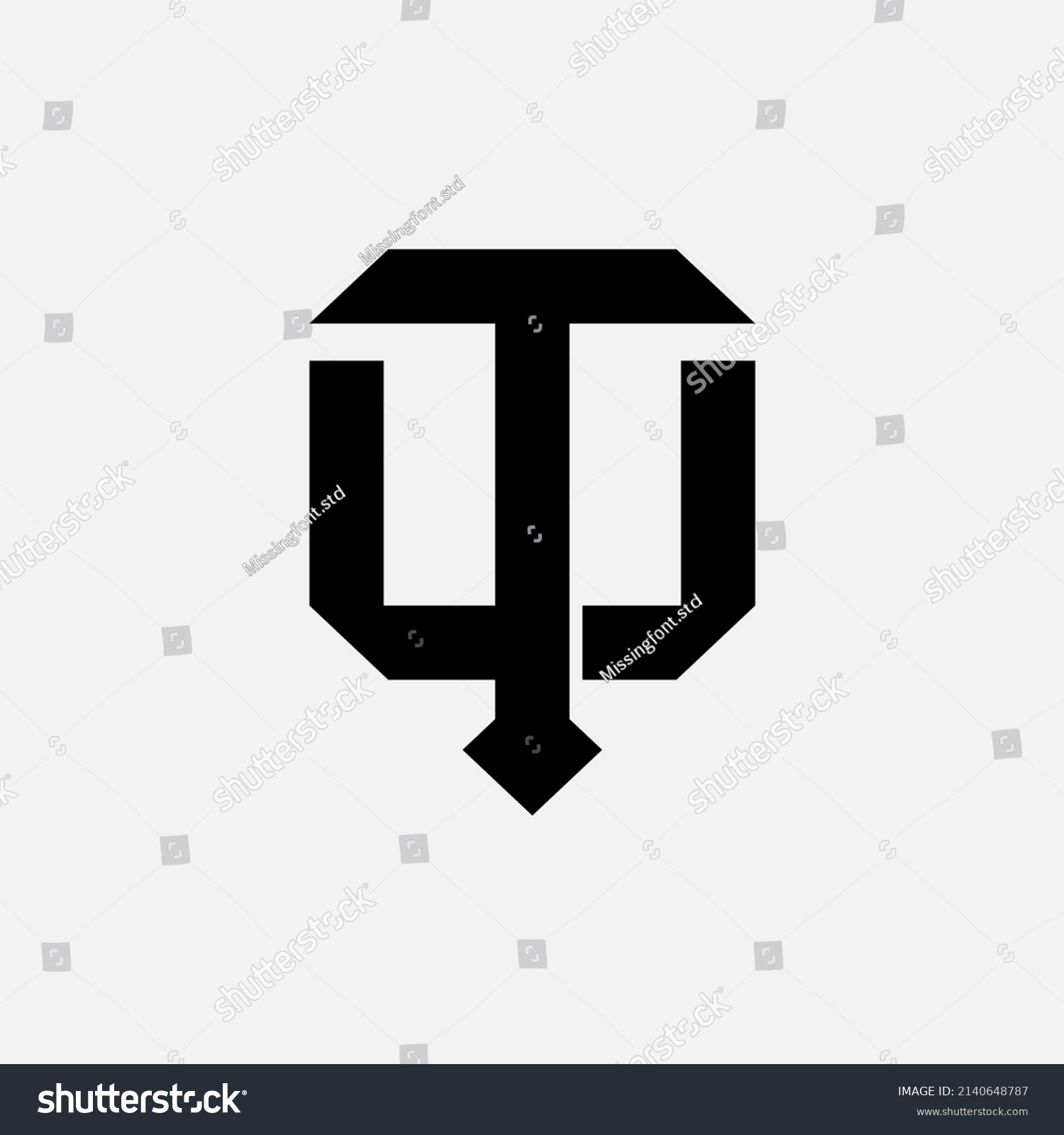 Monogram Logo Initial Letters T U Stock Vector (Royalty Free ...