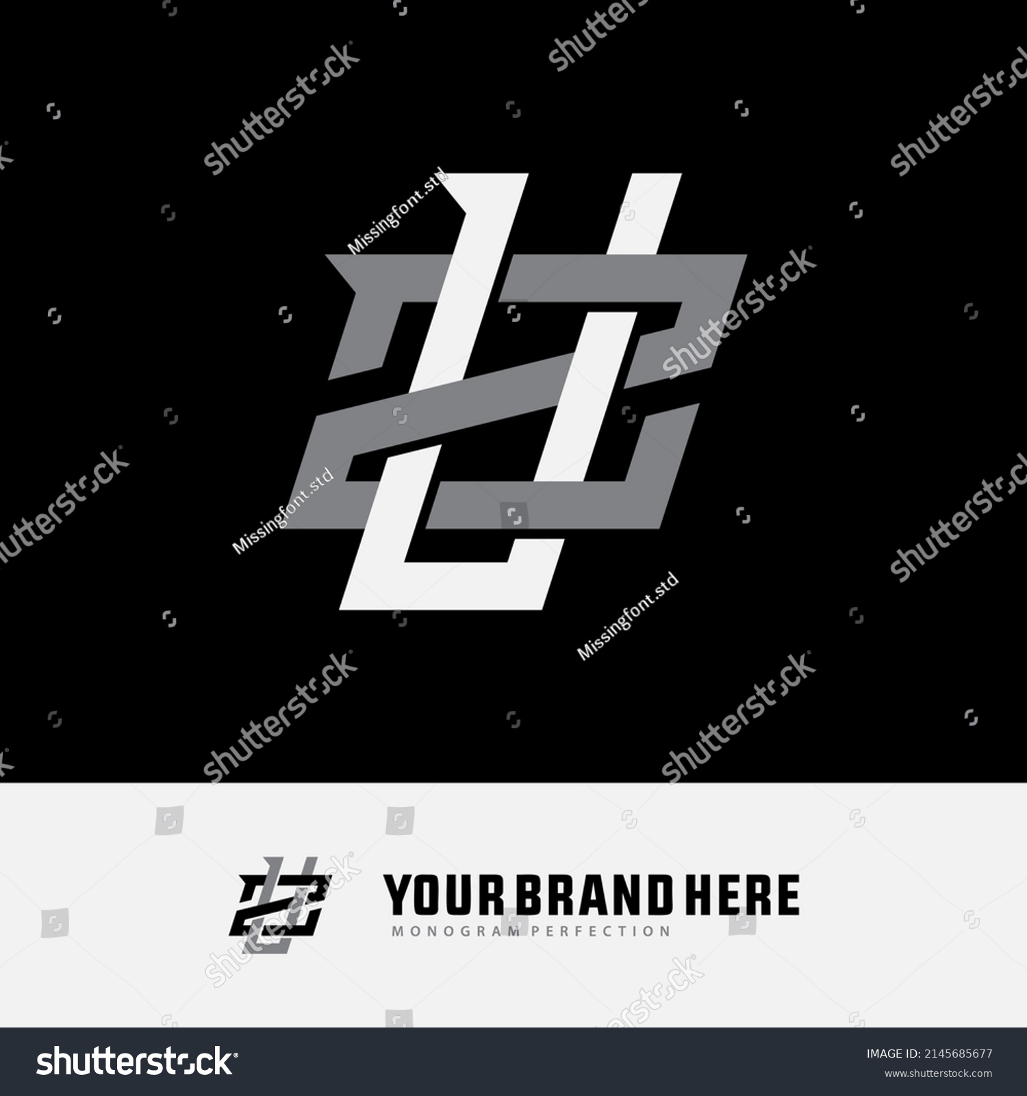 Monogram Logo Initial Letters U Z Stock Vector (Royalty Free ...