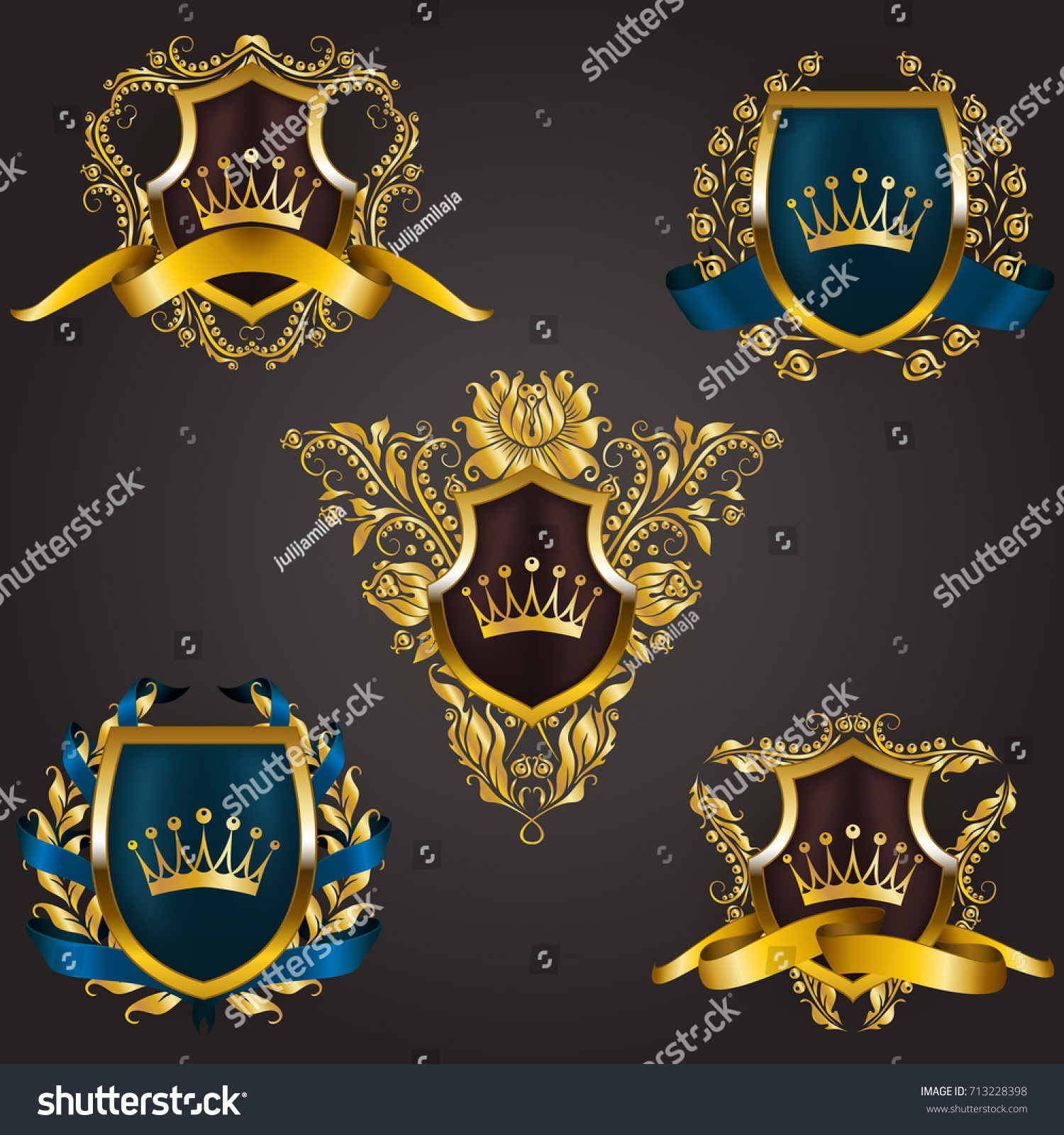 Monogram Logos Set Stock Vector (Royalty Free) 713228398 | Shutterstock