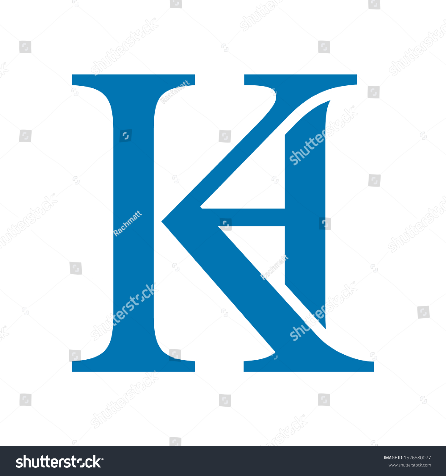 Monogram Vector Kh Logo Letter Kh Stock Vector (Royalty Free ...