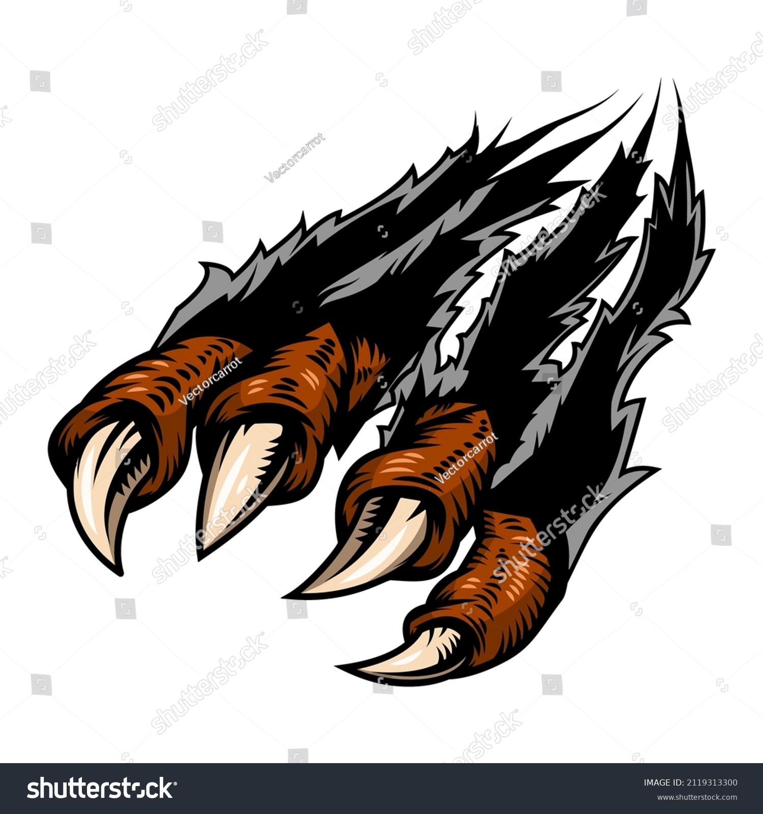 Monster Claws Scratching Background Poster T Stock Vector (Royalty Free ...