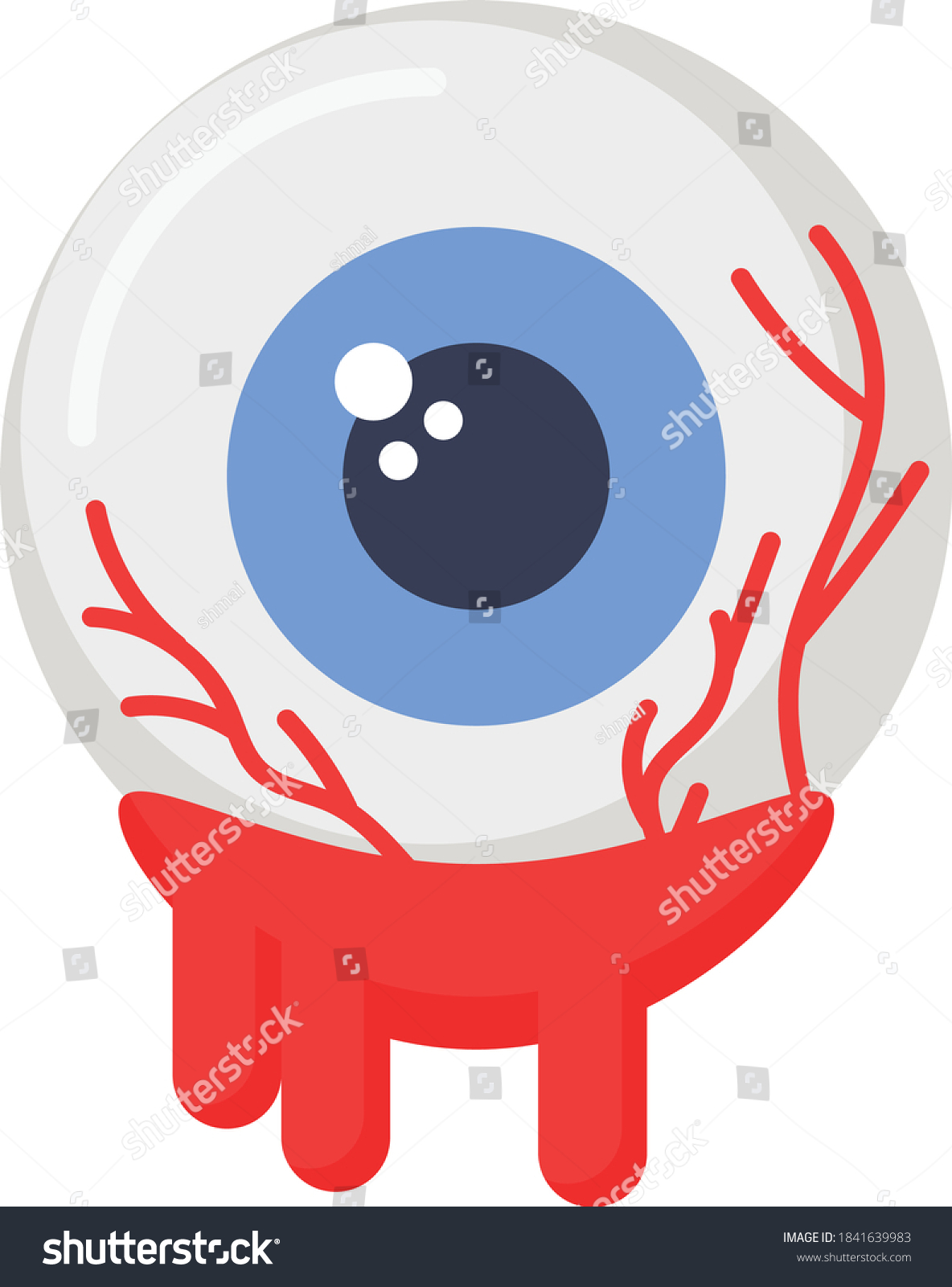 Monster Eye Sign Scary Bloody Eyeball Stock Vector (Royalty Free ...