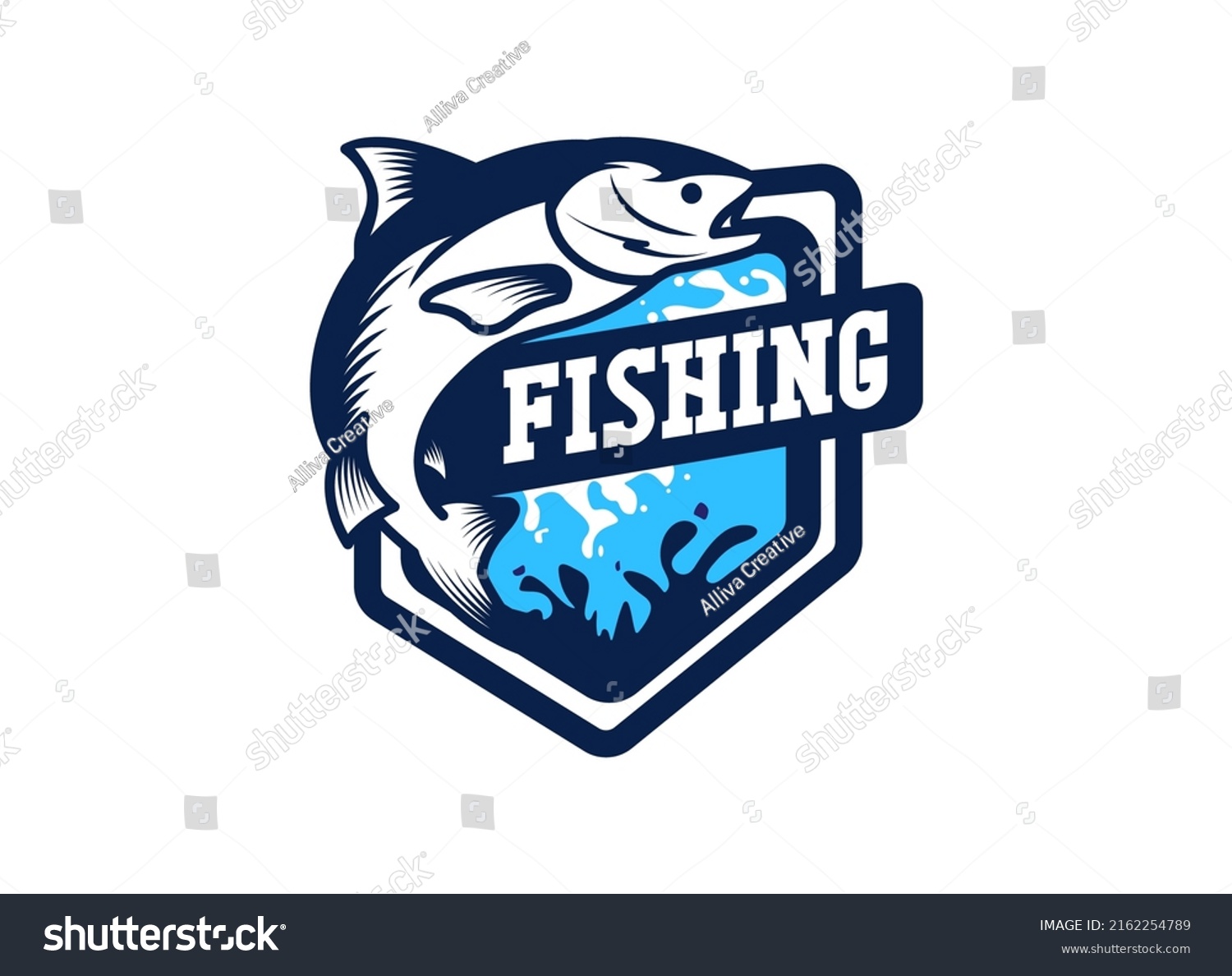 Monster Fish Logo Design Unique Monster Stock Vector (Royalty Free ...