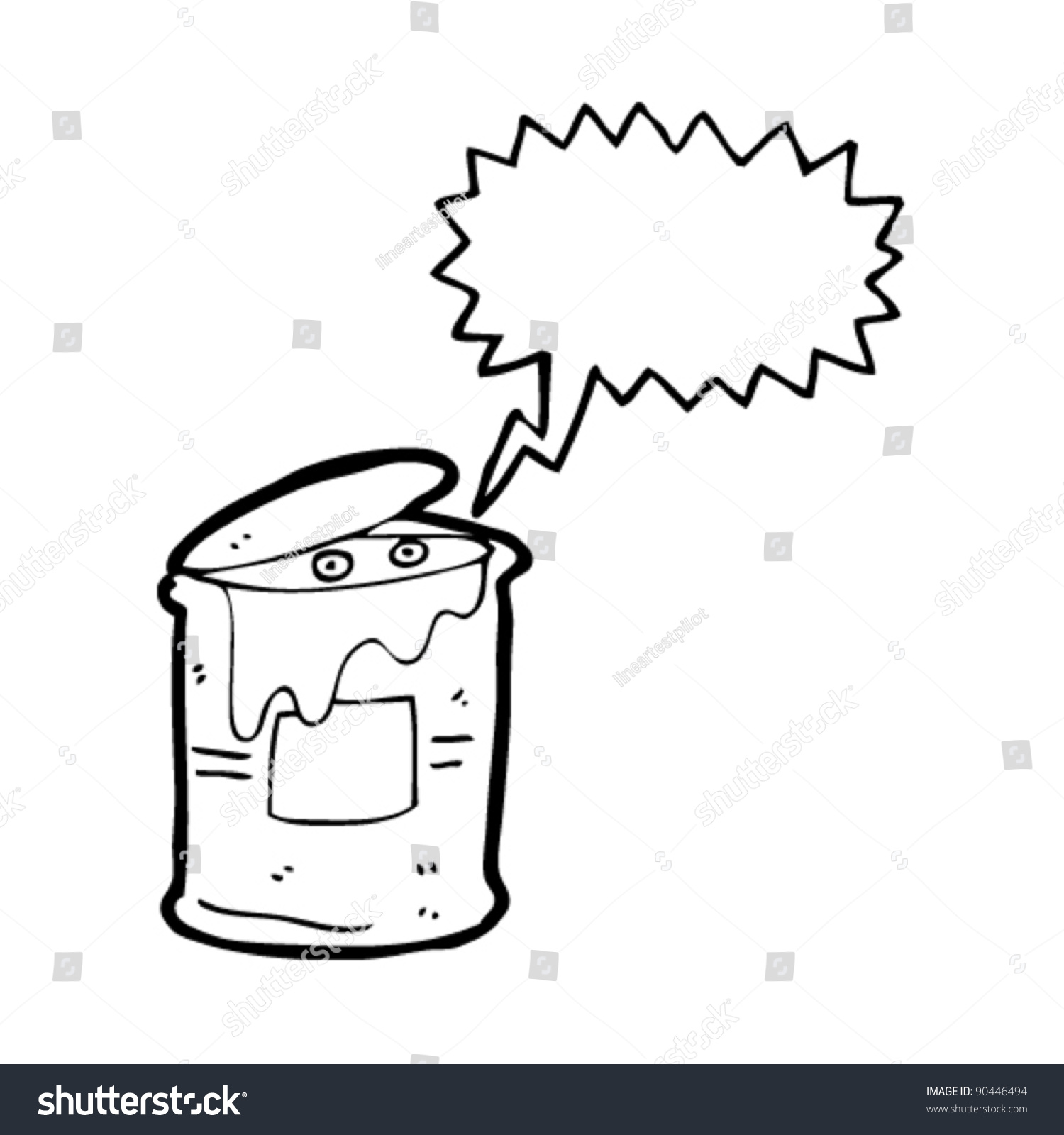 Monster Hiding Toxic Waste Cartoon Stock Vector 90446494 - Shutterstock