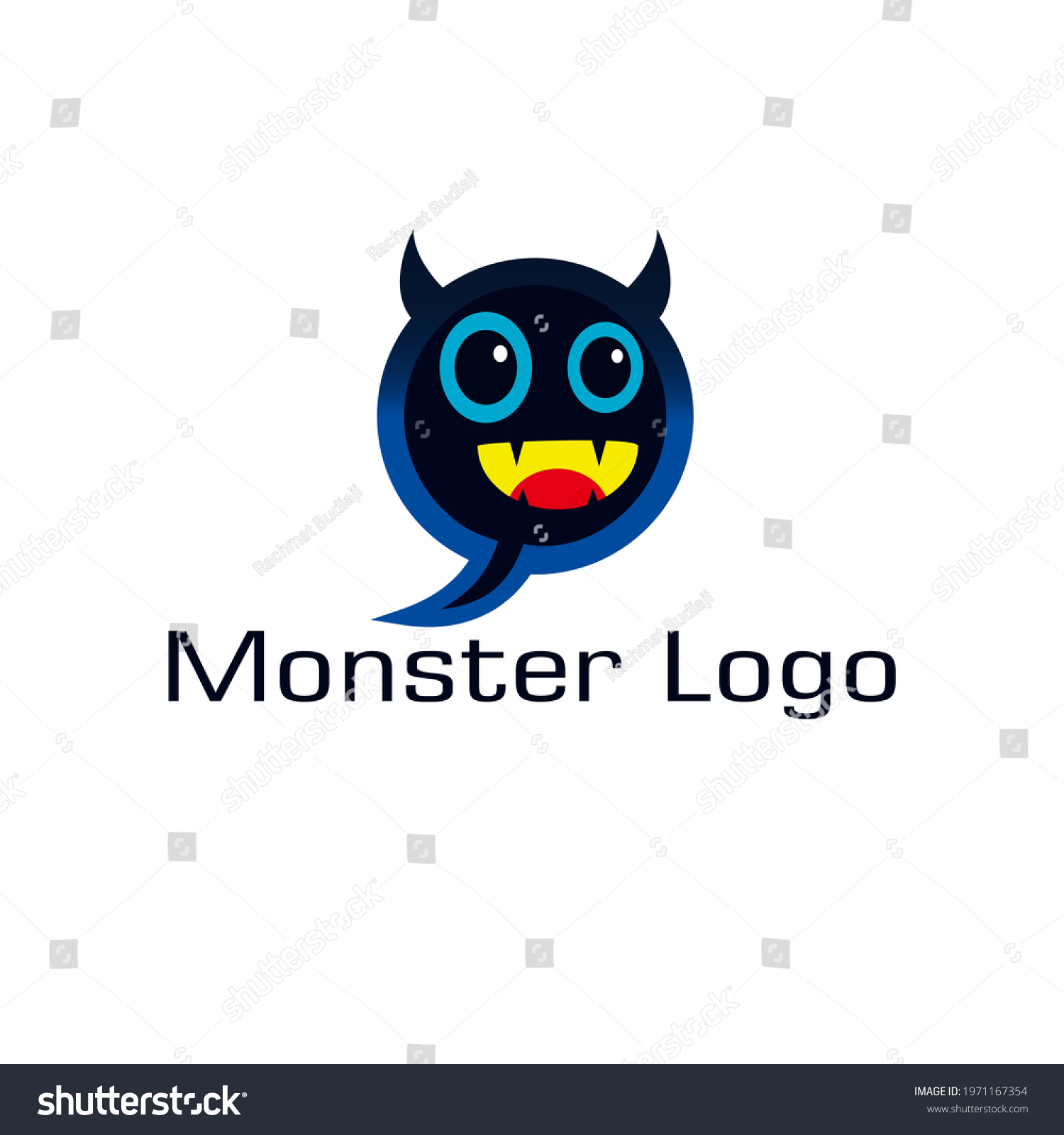 Monster Logo Chatt Template Illustration Stock Vector (Royalty Free ...