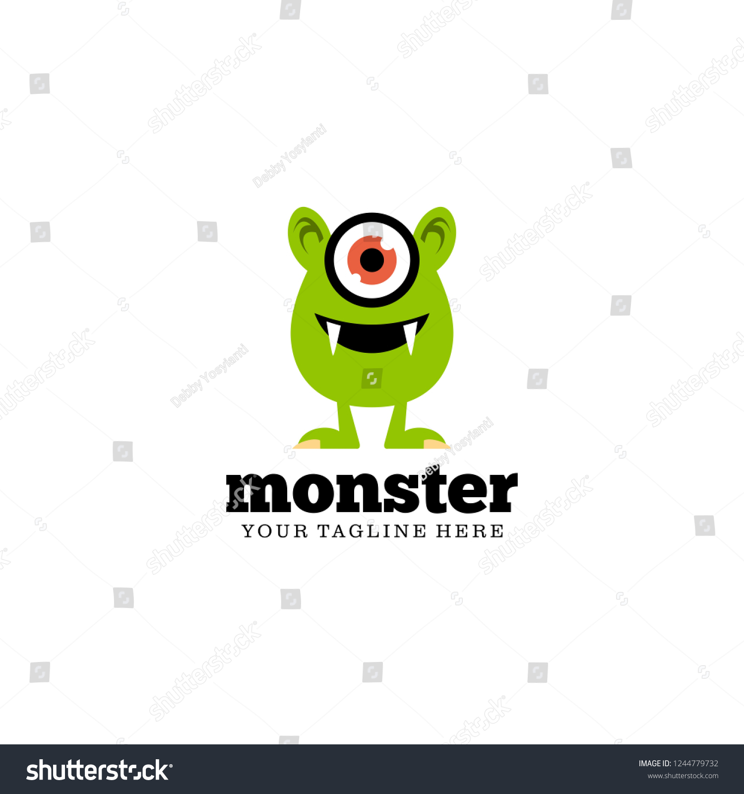 Monster Logo Design Stock Vector (Royalty Free) 1244779732 | Shutterstock