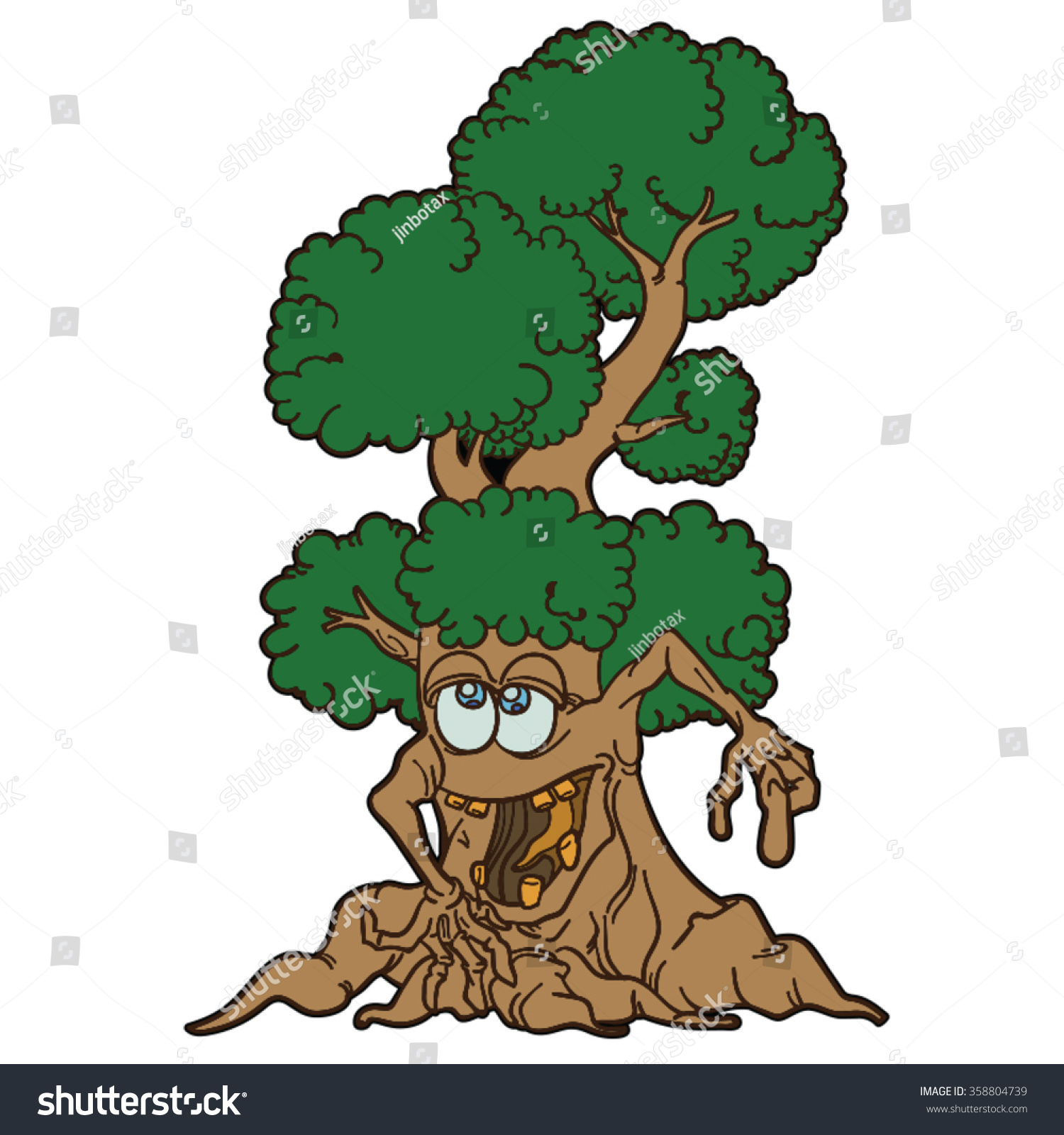 Monster Tree Cartoon Stock Vector Royalty Free Shutterstock