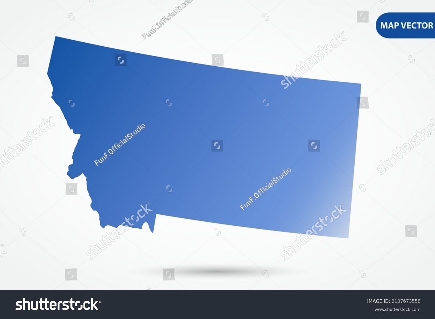 Montana Map Usa United States America Stock Vector Royalty Free Stock Vector Montana Map Usa United States Of America Map Vector Template With Blue Gradient Color Isolated 2107673558