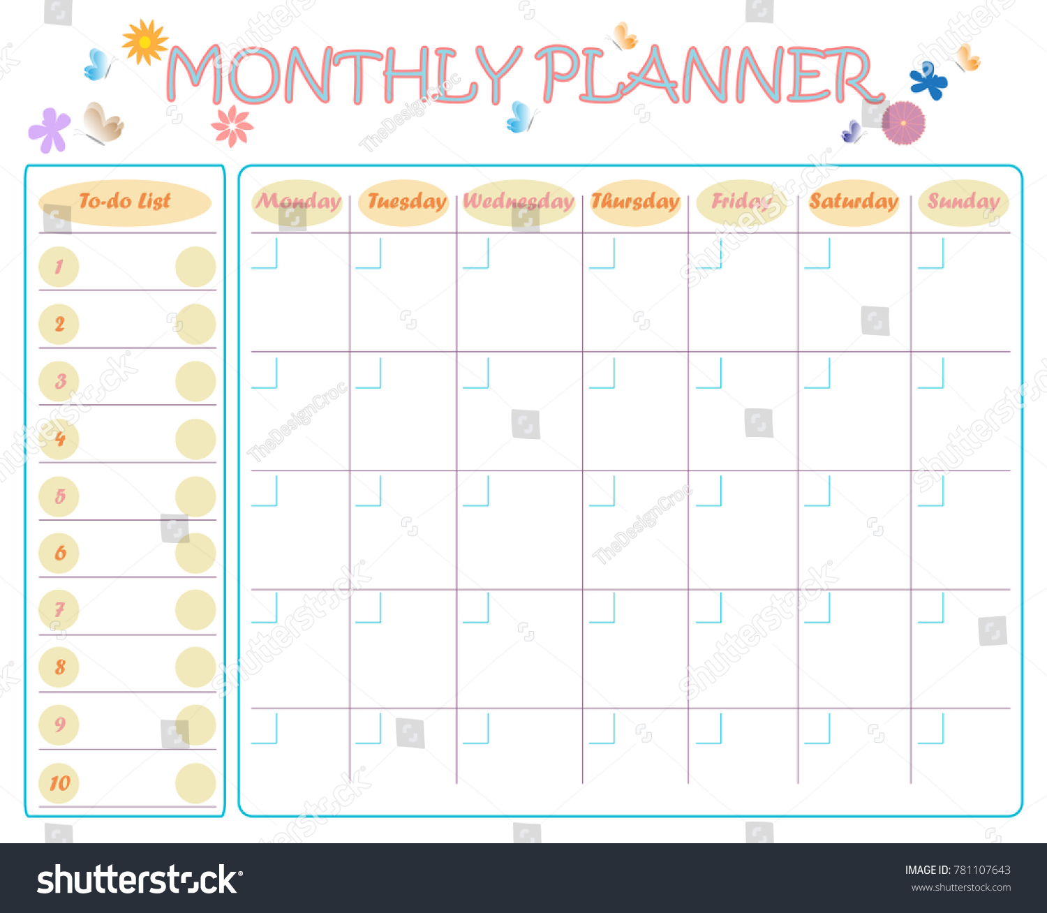 31+ Printable Monthly Calendar To Do List Images