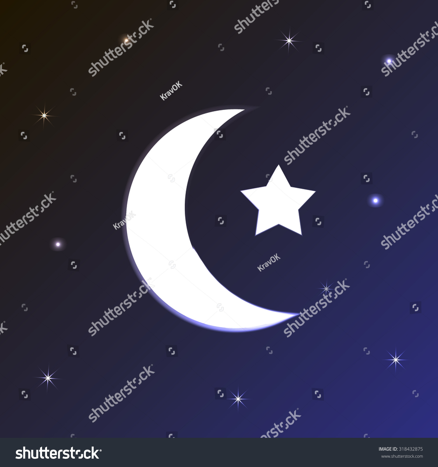 Moon Star Sky Night Sky Stars Royalty Free Stock Image