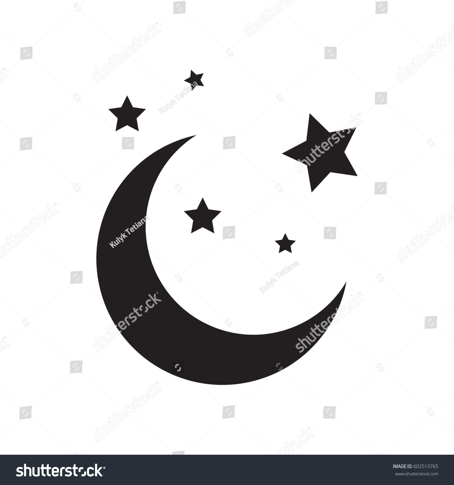 Moon Icon Stock Vector 602513765 - Shutterstock