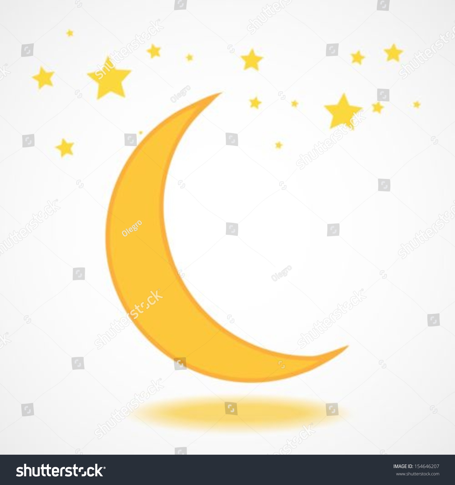 Moon Icon Stars Stock Vector 154646207 - Shutterstock