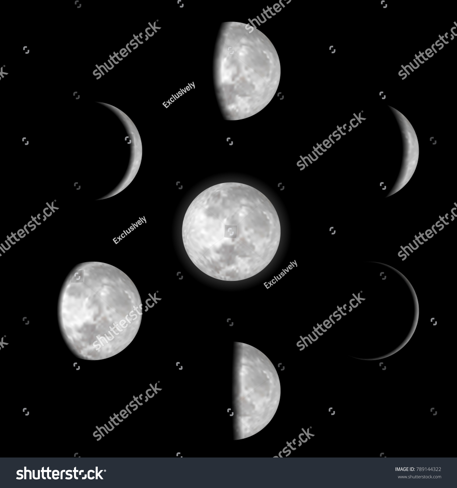 Moonphases Stock Vectors, Images & Vector Art | Shutterstock