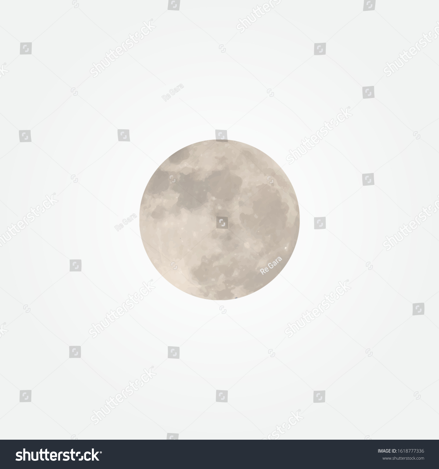 Moon Realistic Vector Isolated On White Stock Vector (Royalty Free ...
