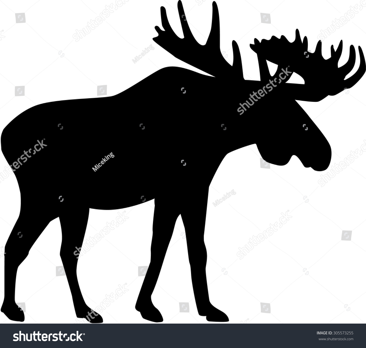 Moose Silhouette Stock Vector Shutterstock - Moose Silhouette moose silhouette stock vector shutterstock - moose silhouette