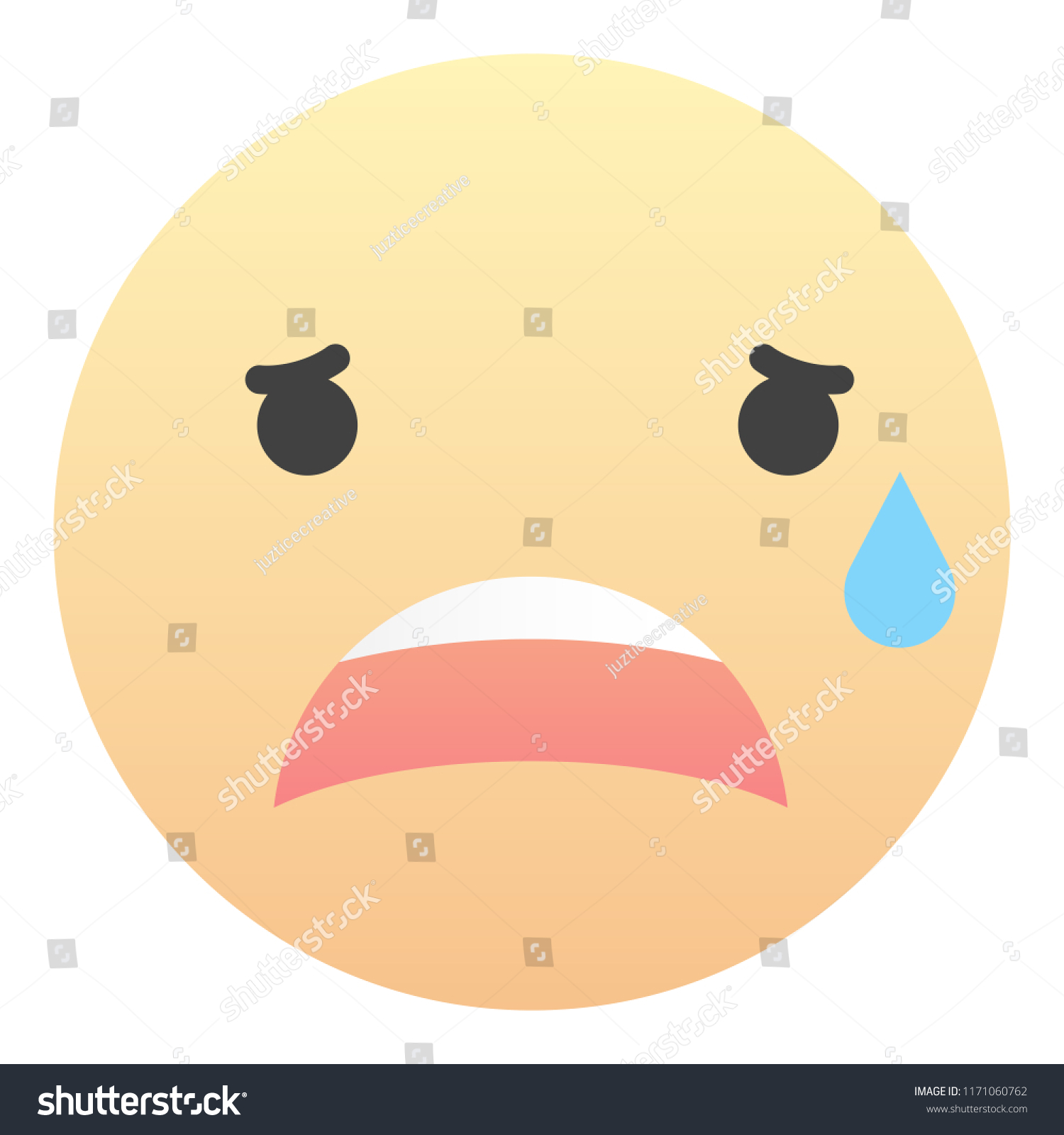 More Disappointed Relieved Face Emoticon Emoji Stock Vector (Royalty ...