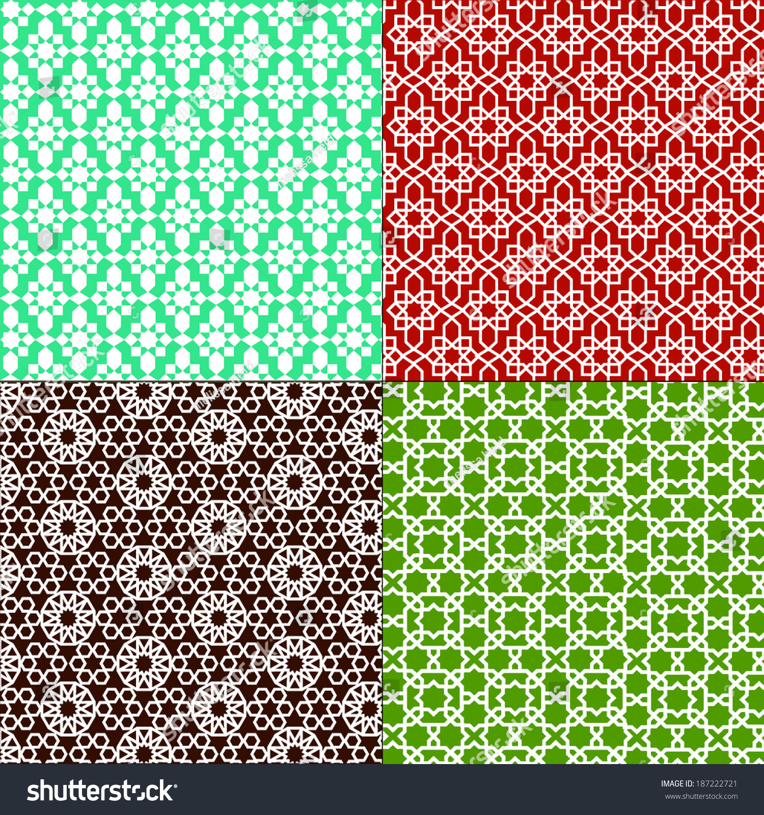 Moroccan Patterns Stock Vector (Royalty Free) 187222721 | Shutterstock