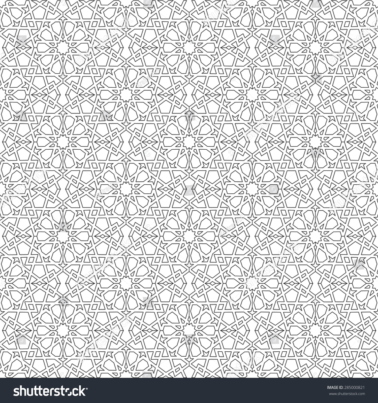 Moroccan Stars Seamless Pattern. Stock Vector Illustration 285000821 ...