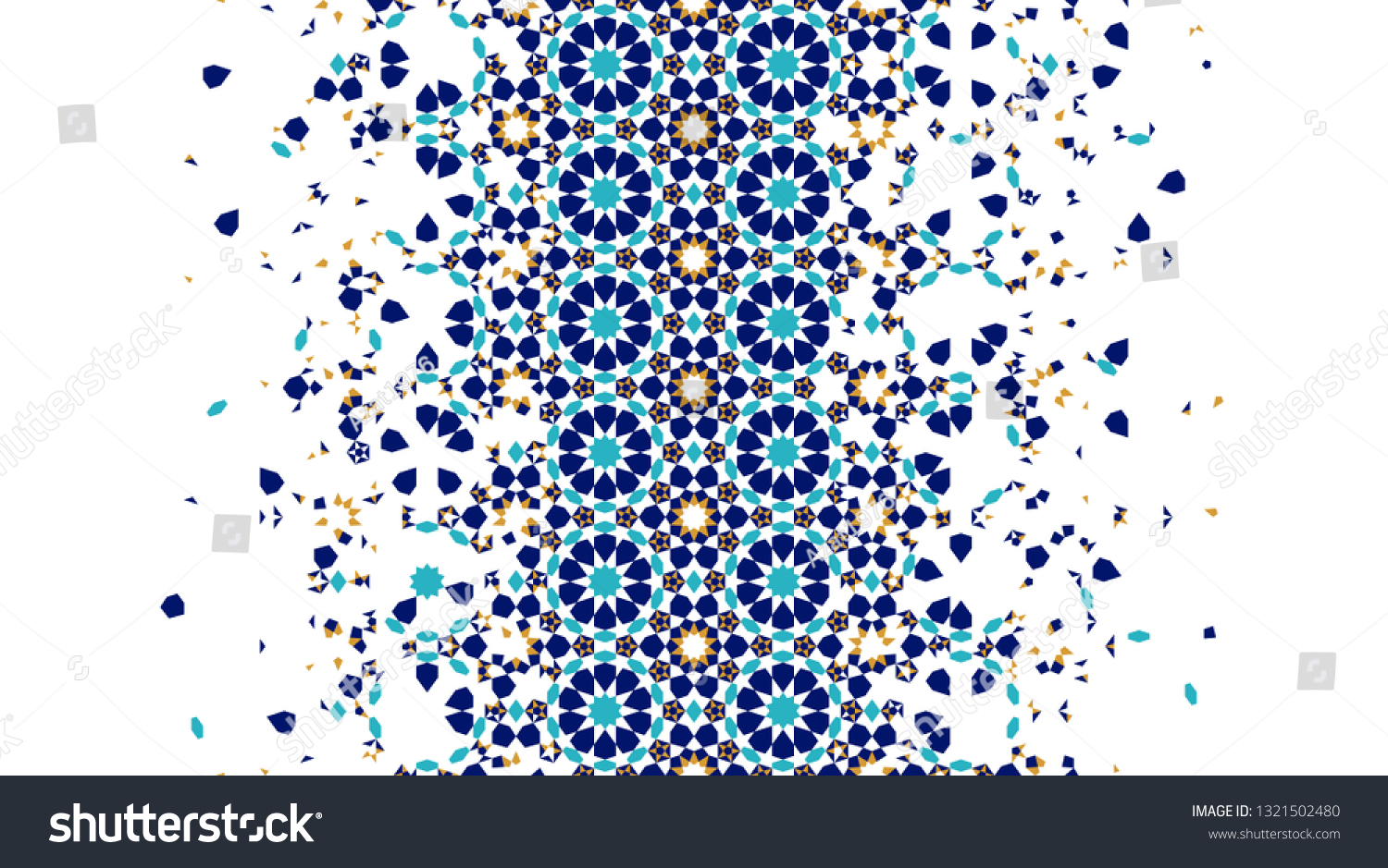 Morocco Disintegration Template Based On Geometric Stock Vector Royalty Free 1321502480