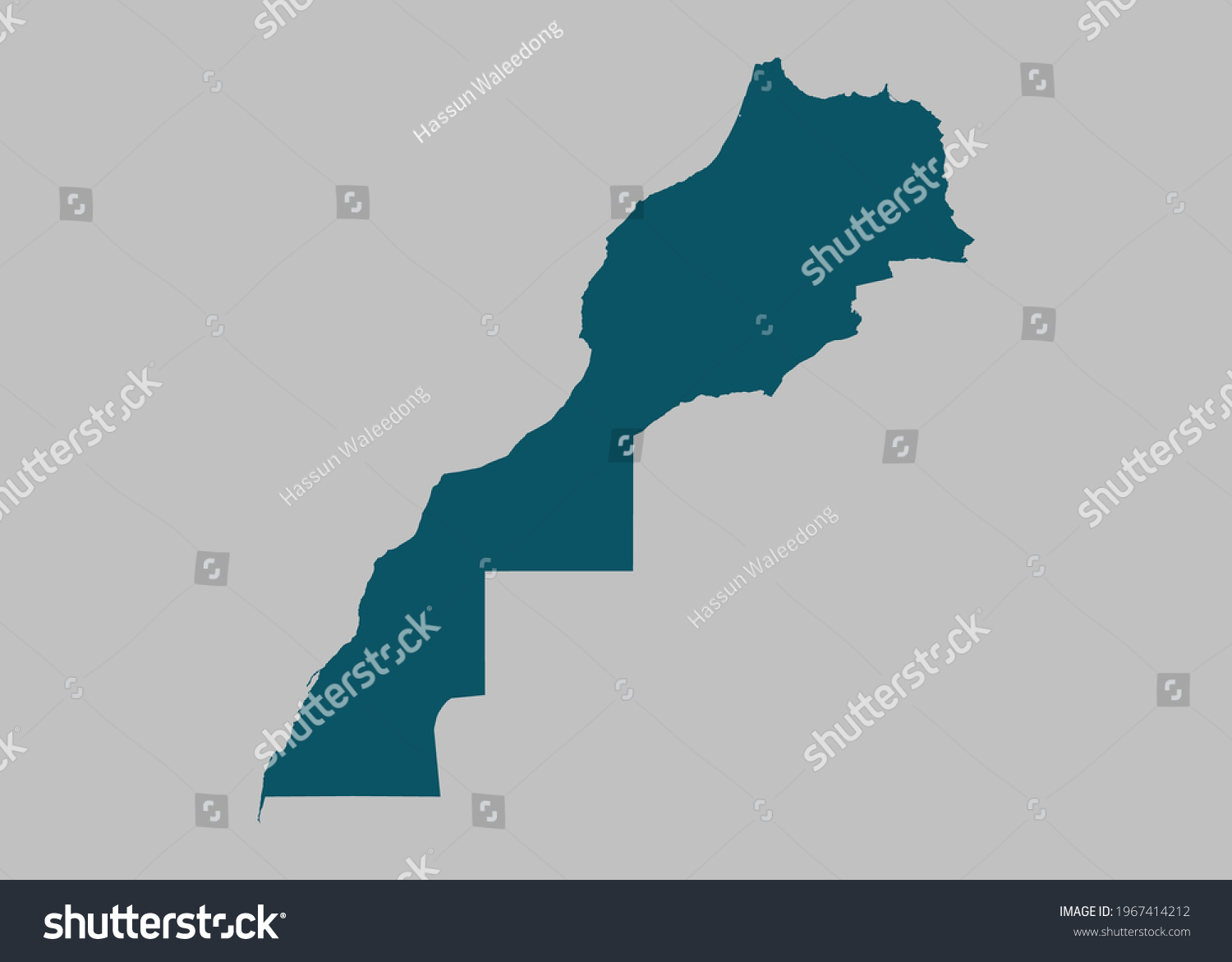 Morocco Map Vectornot Isolated Ocean Blue Stock Vector (Royalty Free ...