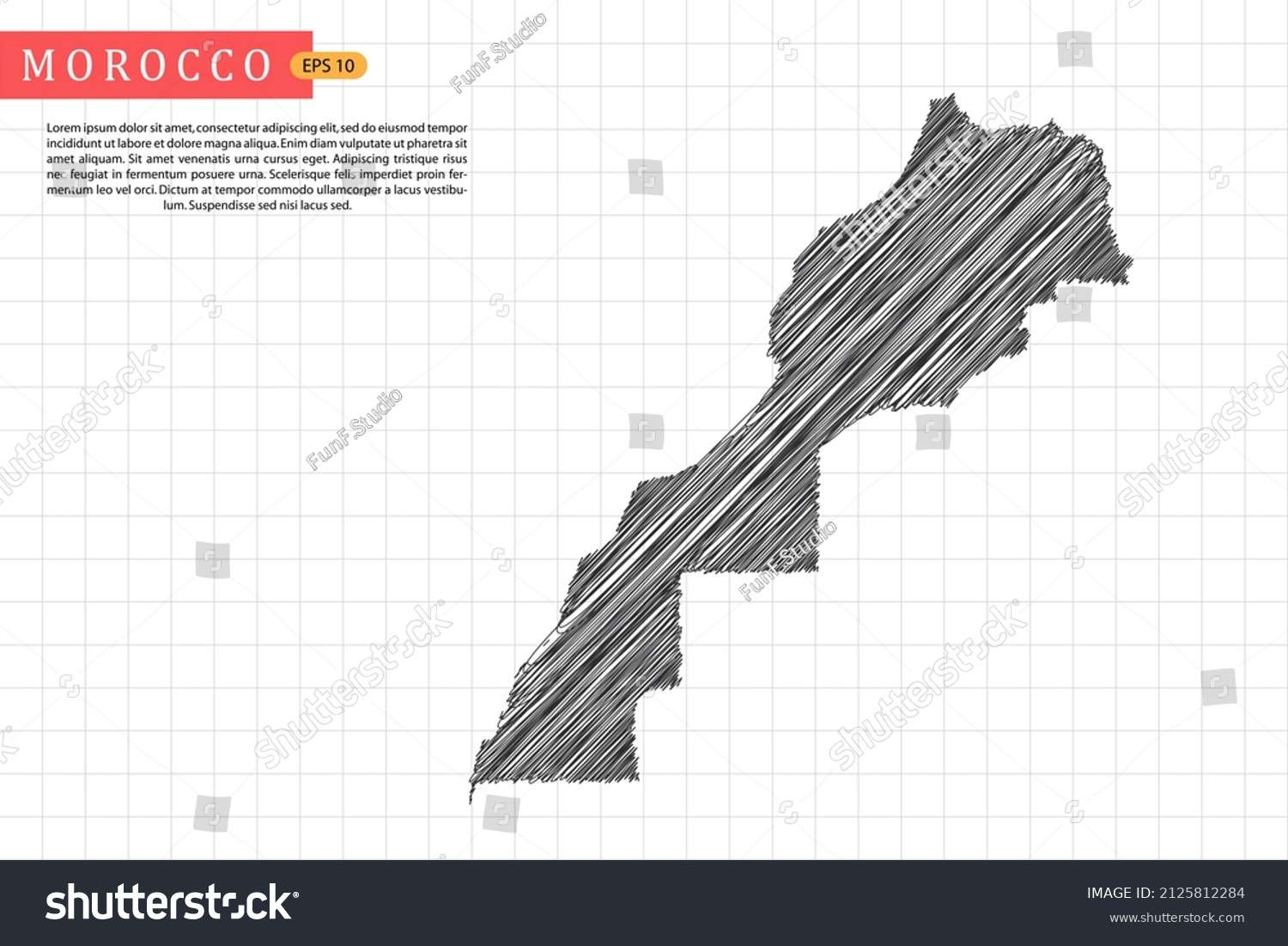 Morocco Map World Map International Vector Stock Vector Royalty Free   Stock Vector Morocco Map World Map International Vector Template With Black Outline Graphic Sketch And Old 2125812284 