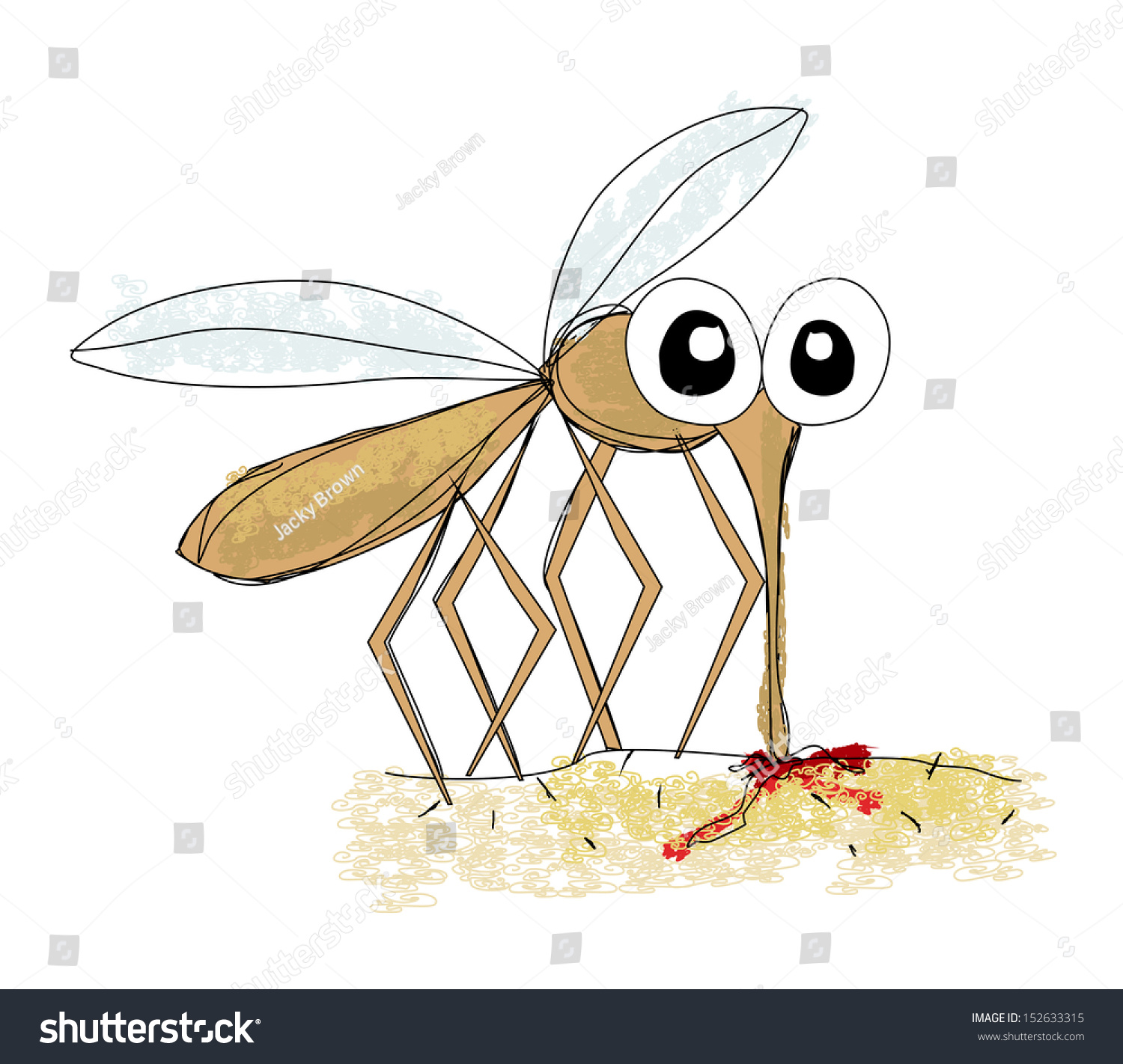 Mosquito Hand Drawing Vector Stock Vector (royalty Free) 152633315 