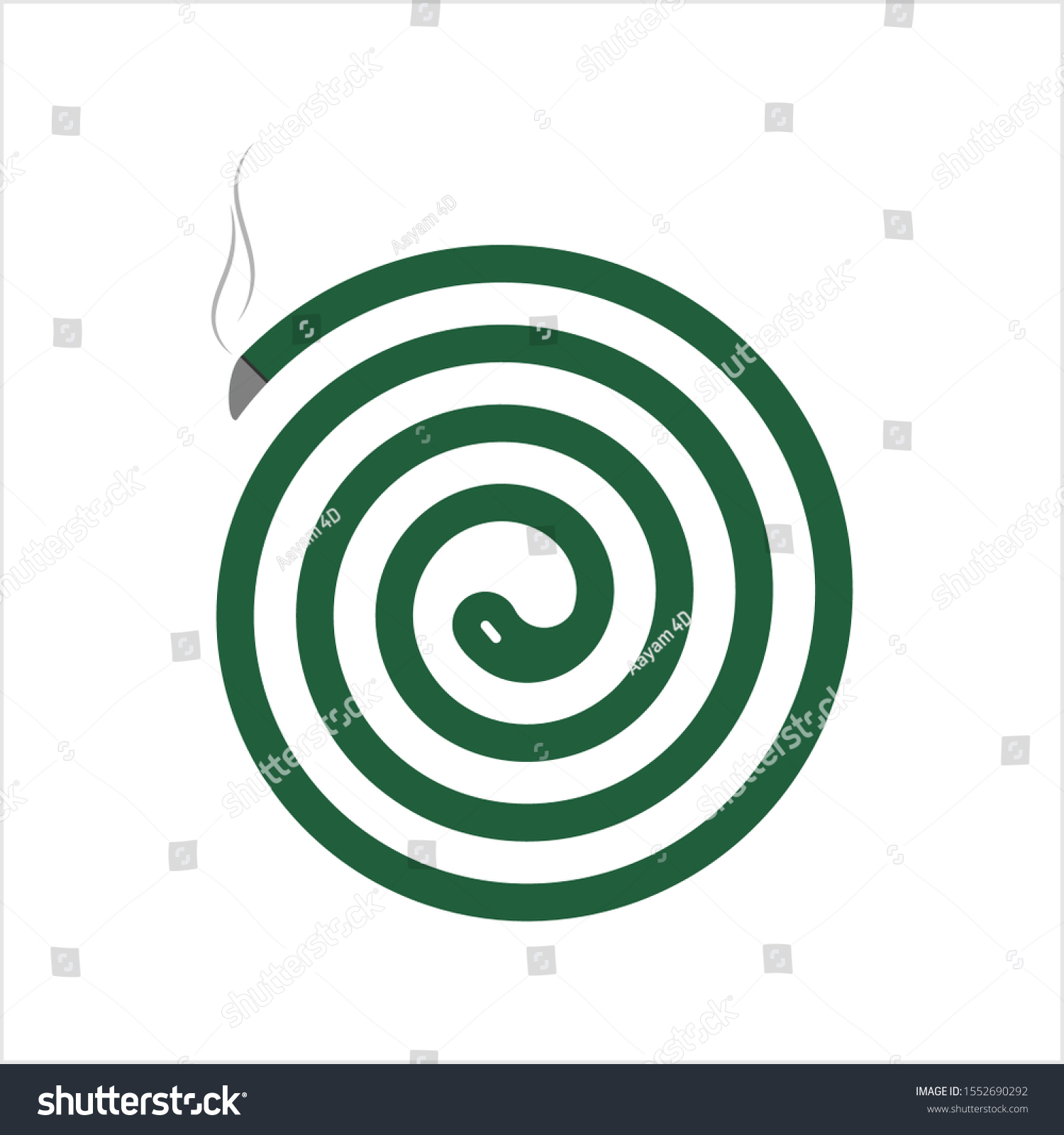 SVG of Mosquito Repellent Coil Icon, Bug, Insect Killer Smoldering Spiral Incense Vector Art Illustration svg
