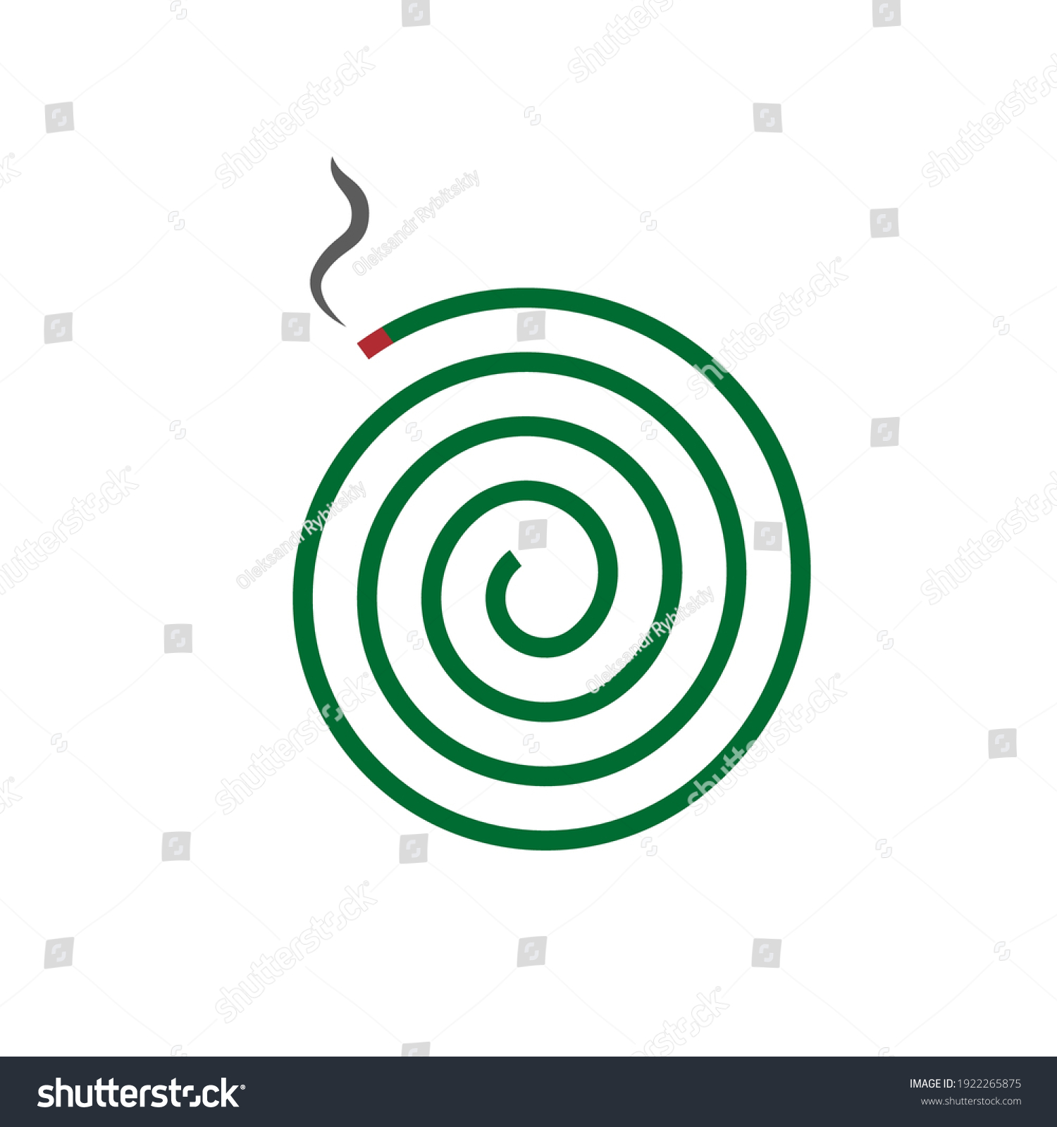 SVG of Mosquito Repellent Coil Icon, Bug, Insect Killer Smoldering Spiral Incense Vector Art Illustration svg