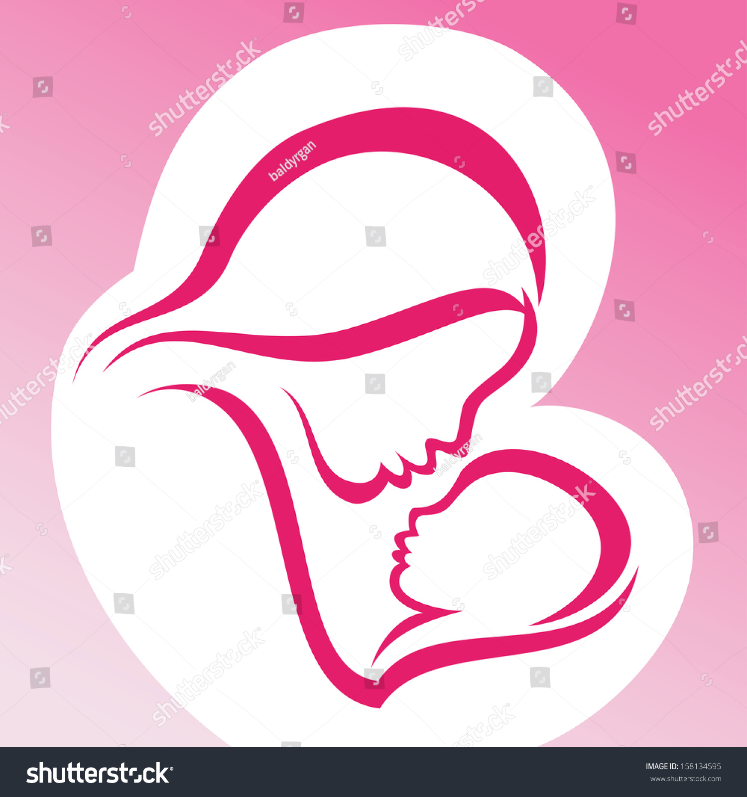 Mother Baby Vector Symbol Stock Vector (Royalty Free) 158134595