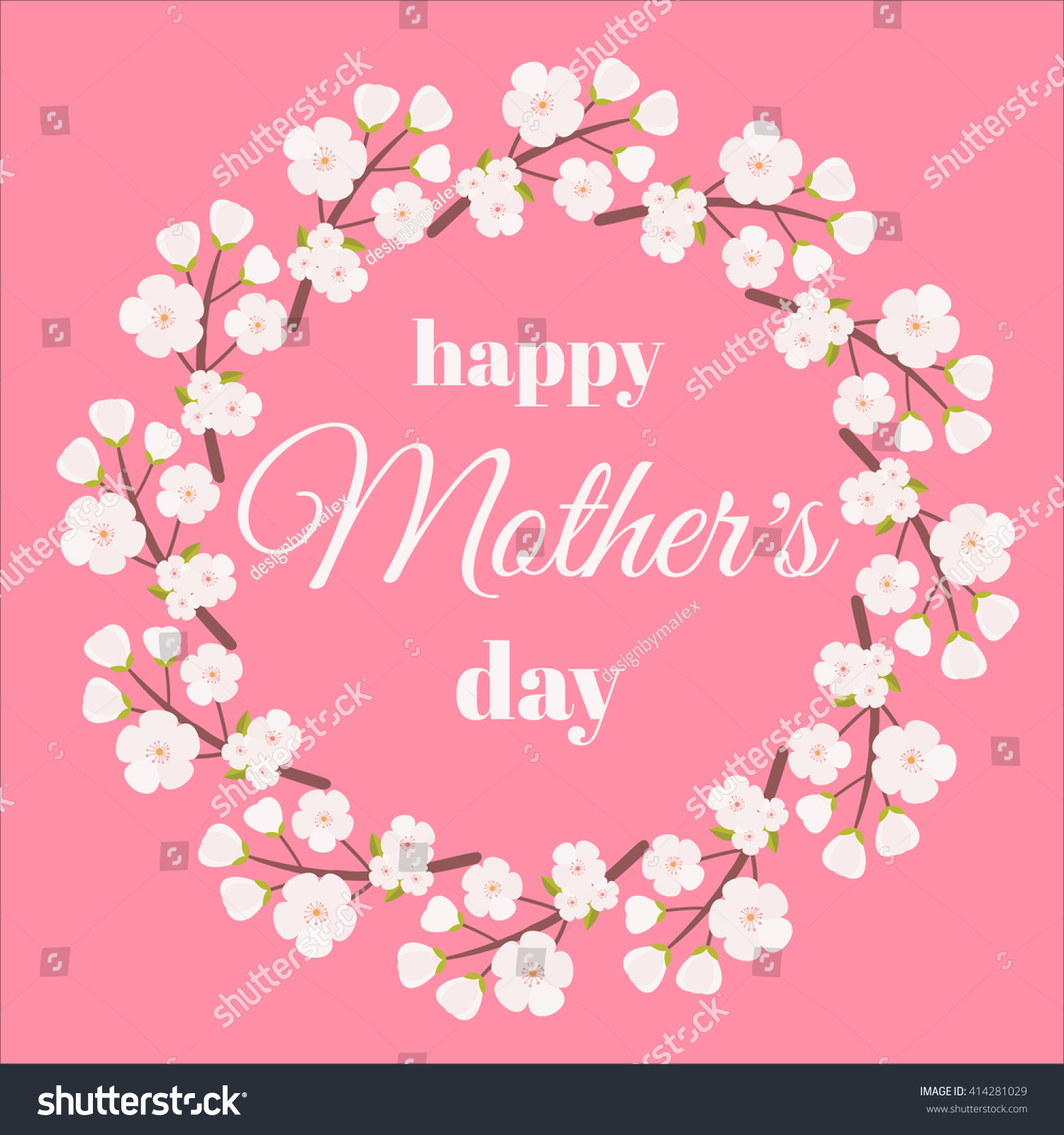 Mother Day Mothers Day Card Happy Stock Vector Royalty Free