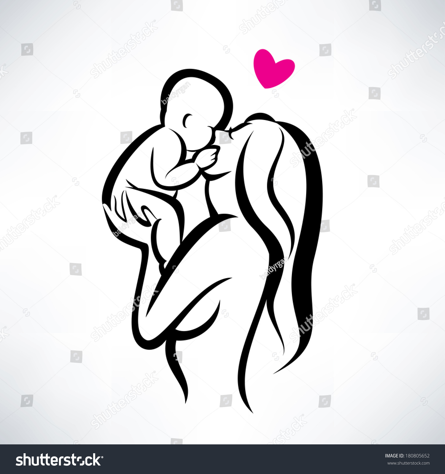 mother kissing her child isolated vector stock vector mother kissing her child isolated vector stock vector