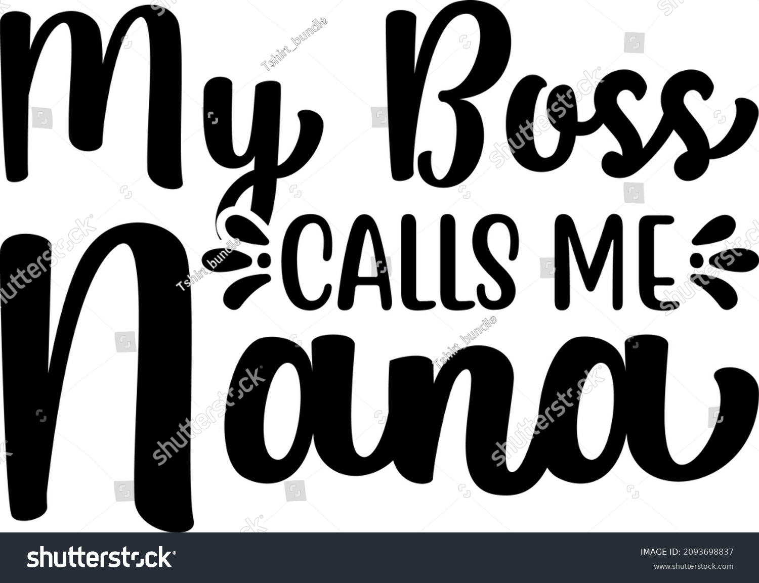 SVG of Mother's day Graphics My Boss Calls Me Nana Svg Design svg