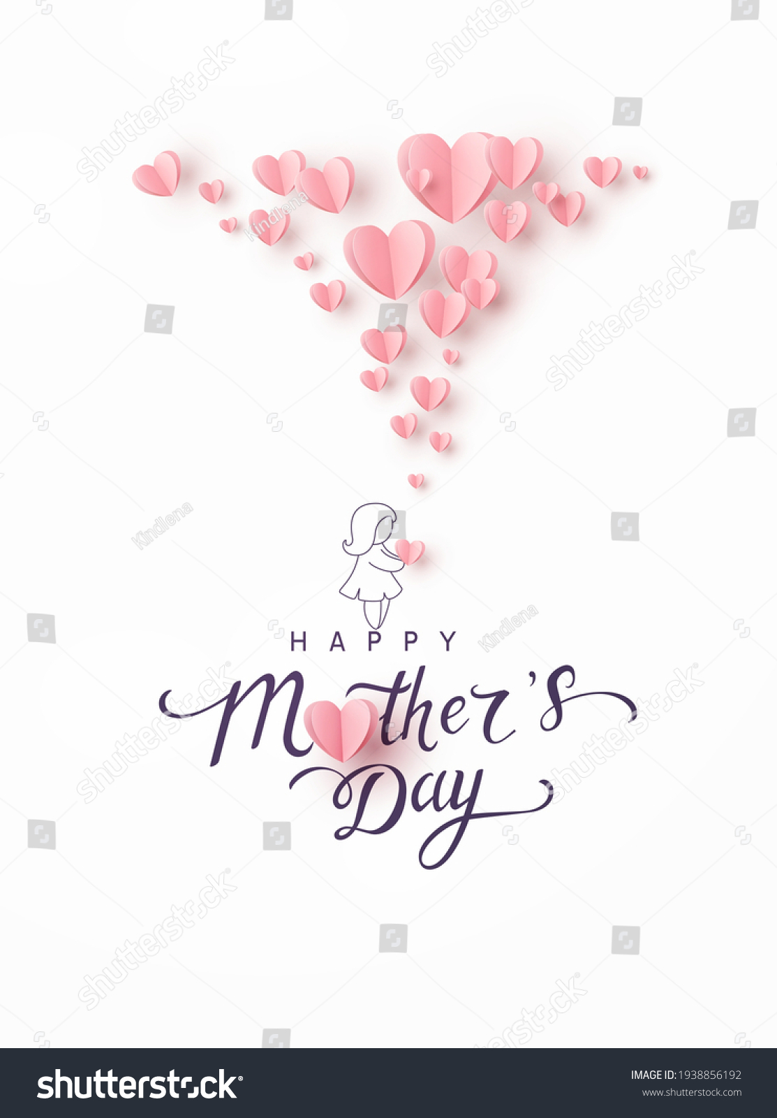 Mothers Day Greeting Card Vector Banner Stock Vector Royalty Free 1938856192 Shutterstock