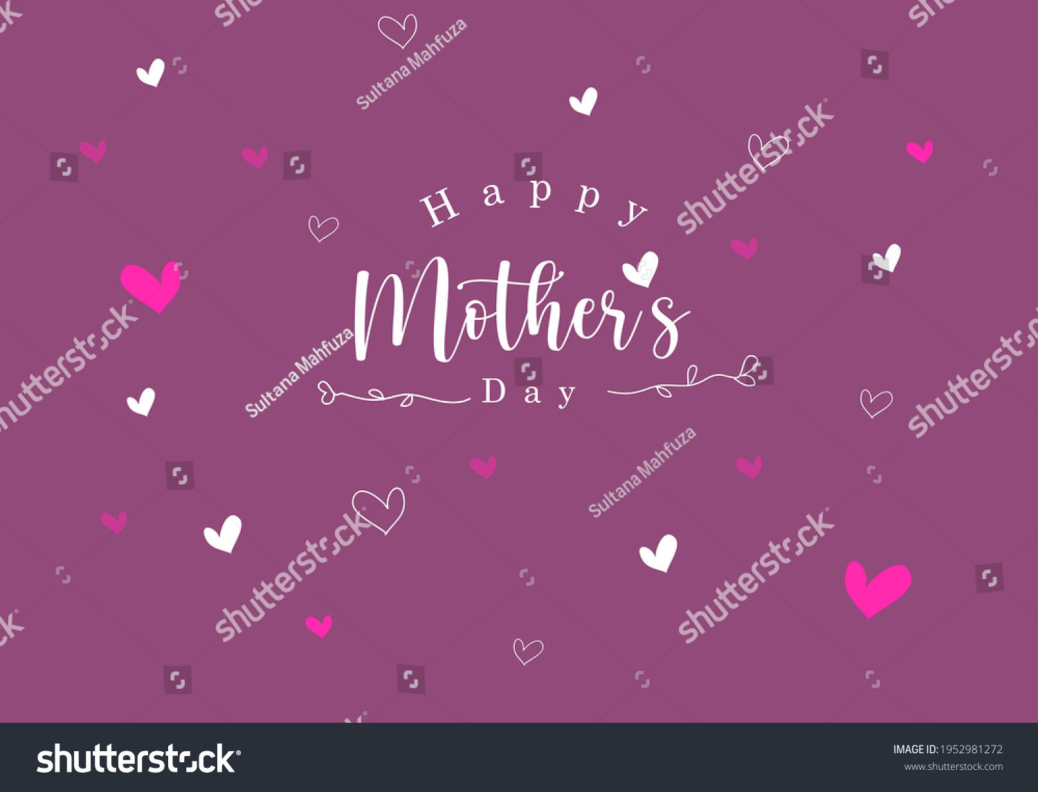 Mothers Day Card Design Vector Illustration Stock Vector Royalty Free 1952981272 Shutterstock